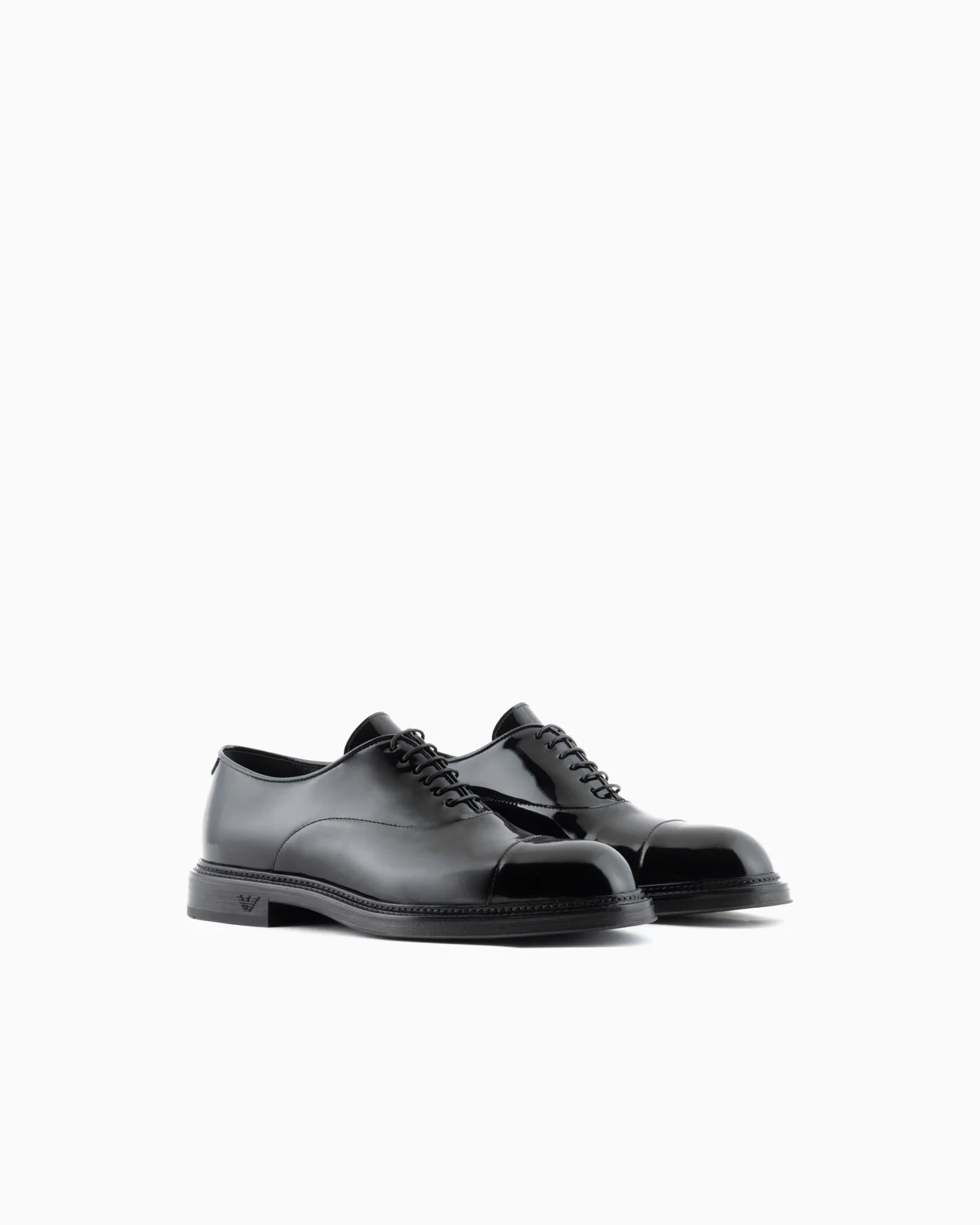 Emporio Armani Emporıo Armani Erkek Bağcıklı Bağlama Yuvarlak Burun Deri Rahat Taban Siyah Ayakkabı X4C654 XAT24-00002