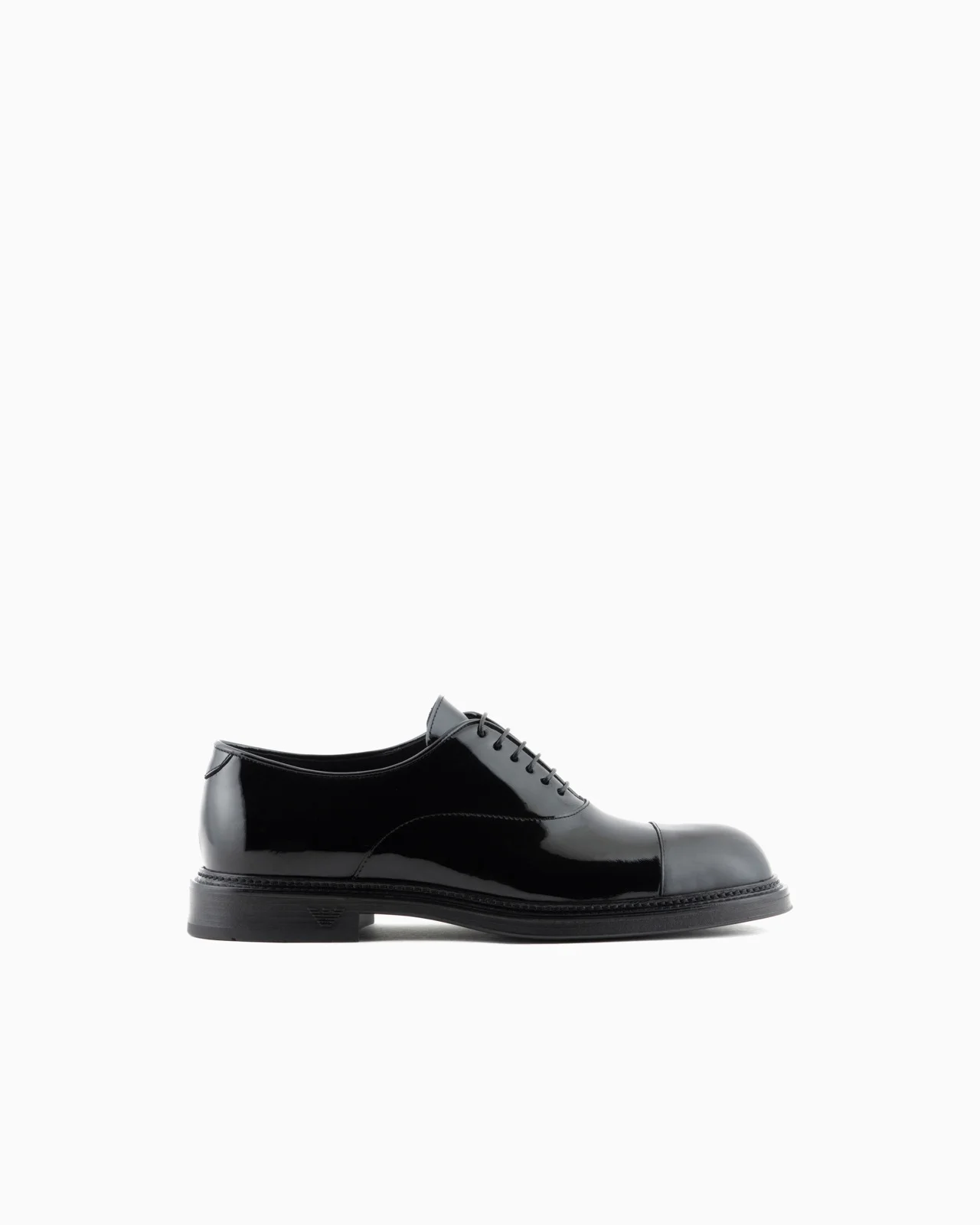 Emporio Armani Emporıo Armani Erkek Bağcıklı Bağlama Yuvarlak Burun Deri Rahat Taban Siyah Ayakkabı X4C654 XAT24-00002