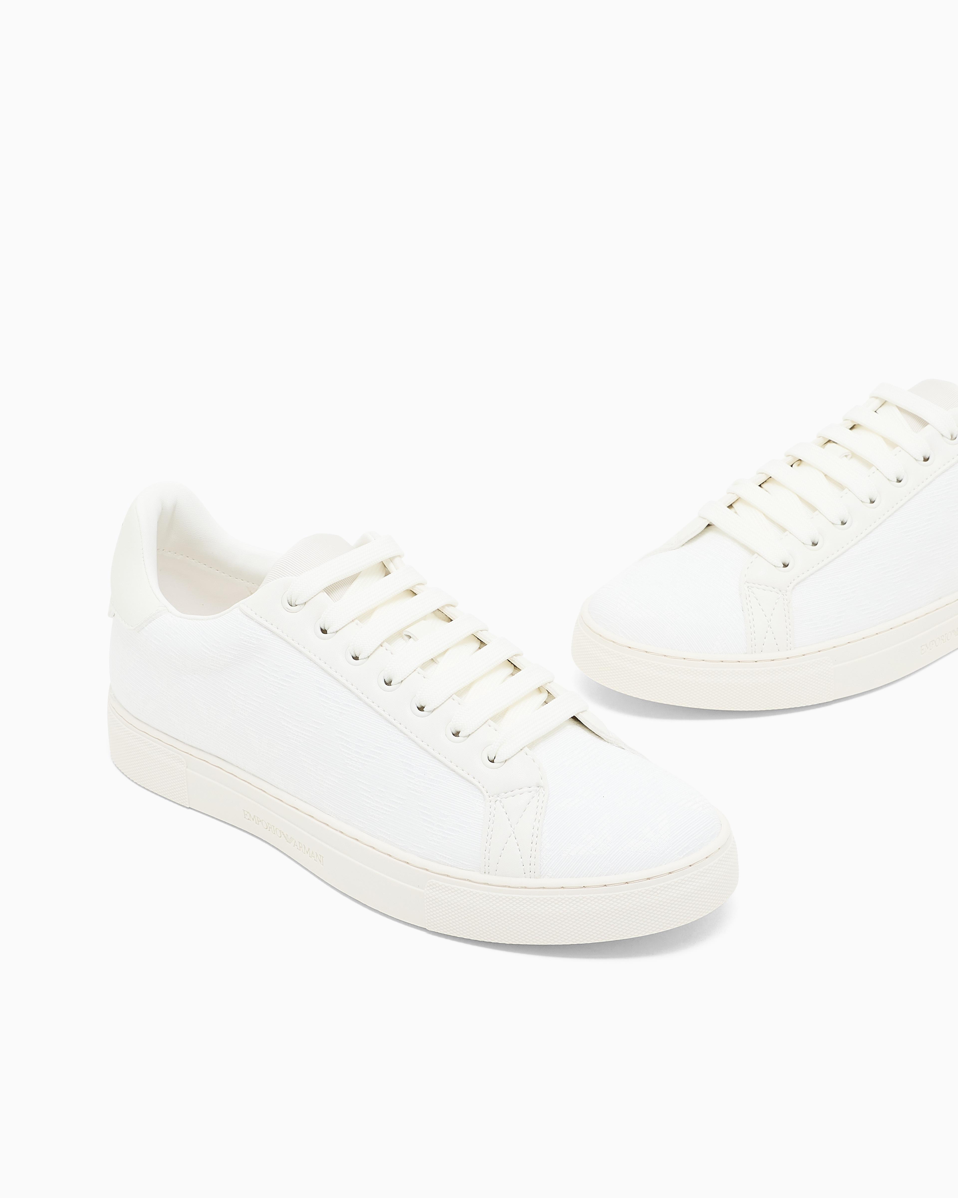 EMPORIO ARMANI Emporıo Armani Erkek Bağlamalı Orta Kalın Taban Deri Beyaz Sneaker EM003843 AF20003-M0107