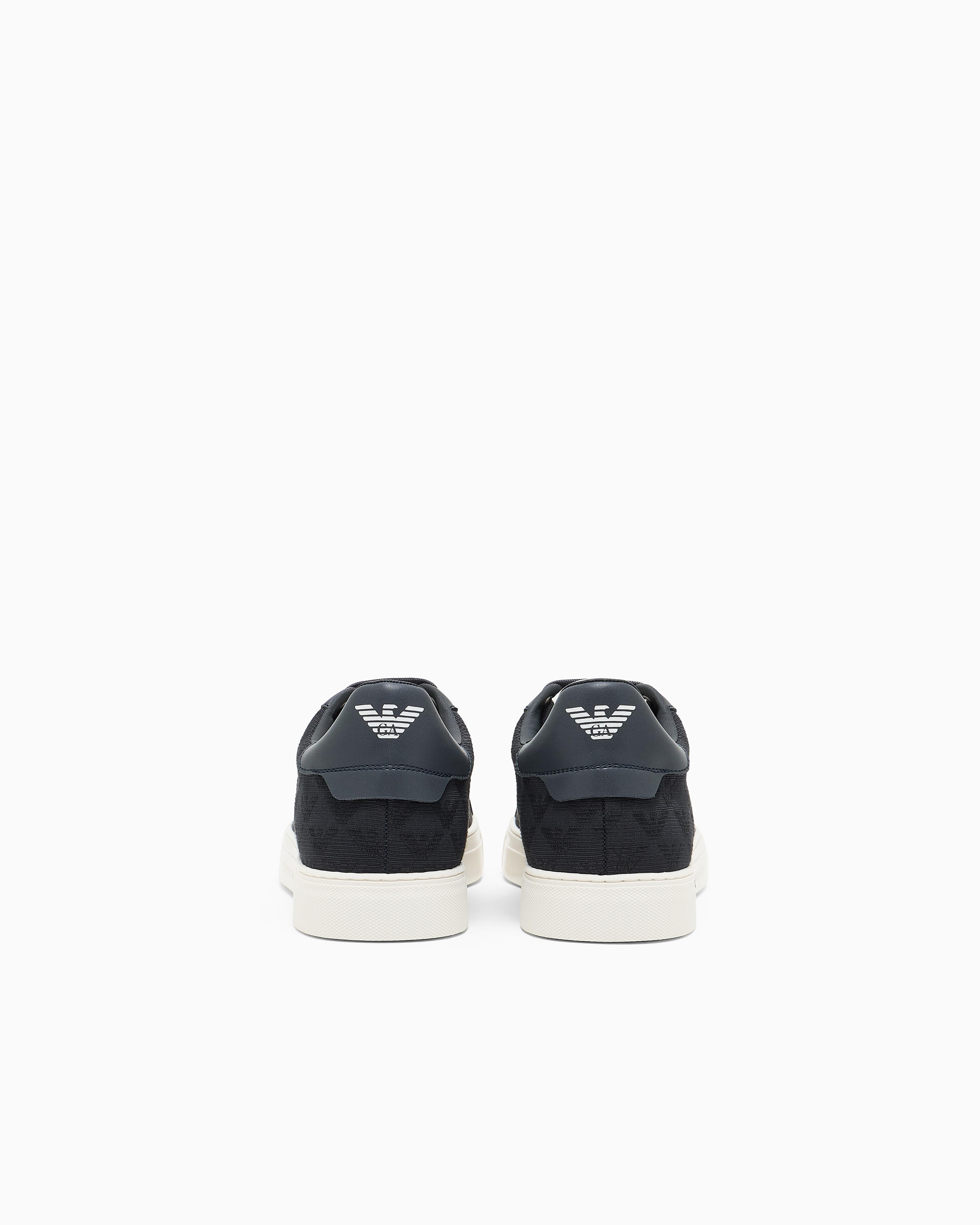 EMPORIO ARMANI Emporıo Armani Erkek Bağlamalı Orta Kalın Taban Deri Lacivert Sneaker EM003843 AF20003-MB007