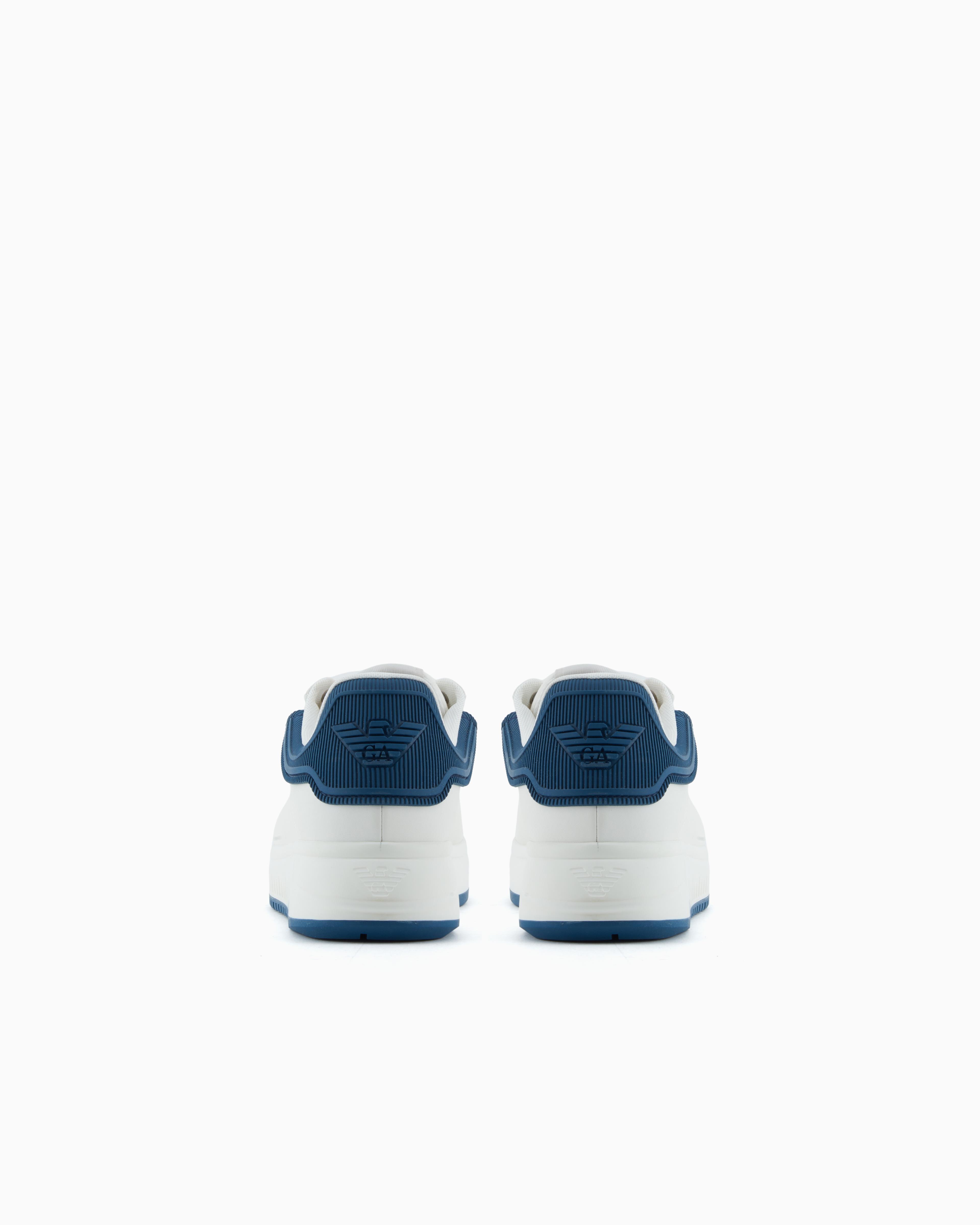 EMPORIO ARMANI Emporıo Armani Erkek Bağlamalı Orta Kalın Taban Deri Beyaz Sneaker EM003663 AF18212-FB060