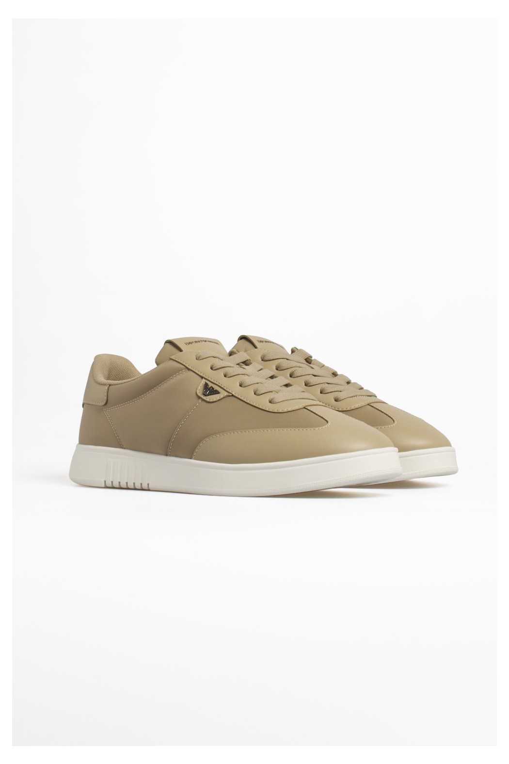 Emporio Armani Emporıo Armani Erkek Bağcıklı Bağlama Yuvarlak Burun Deri Rahat Taban Haki Sneaker EM003062 AF18210-U1072