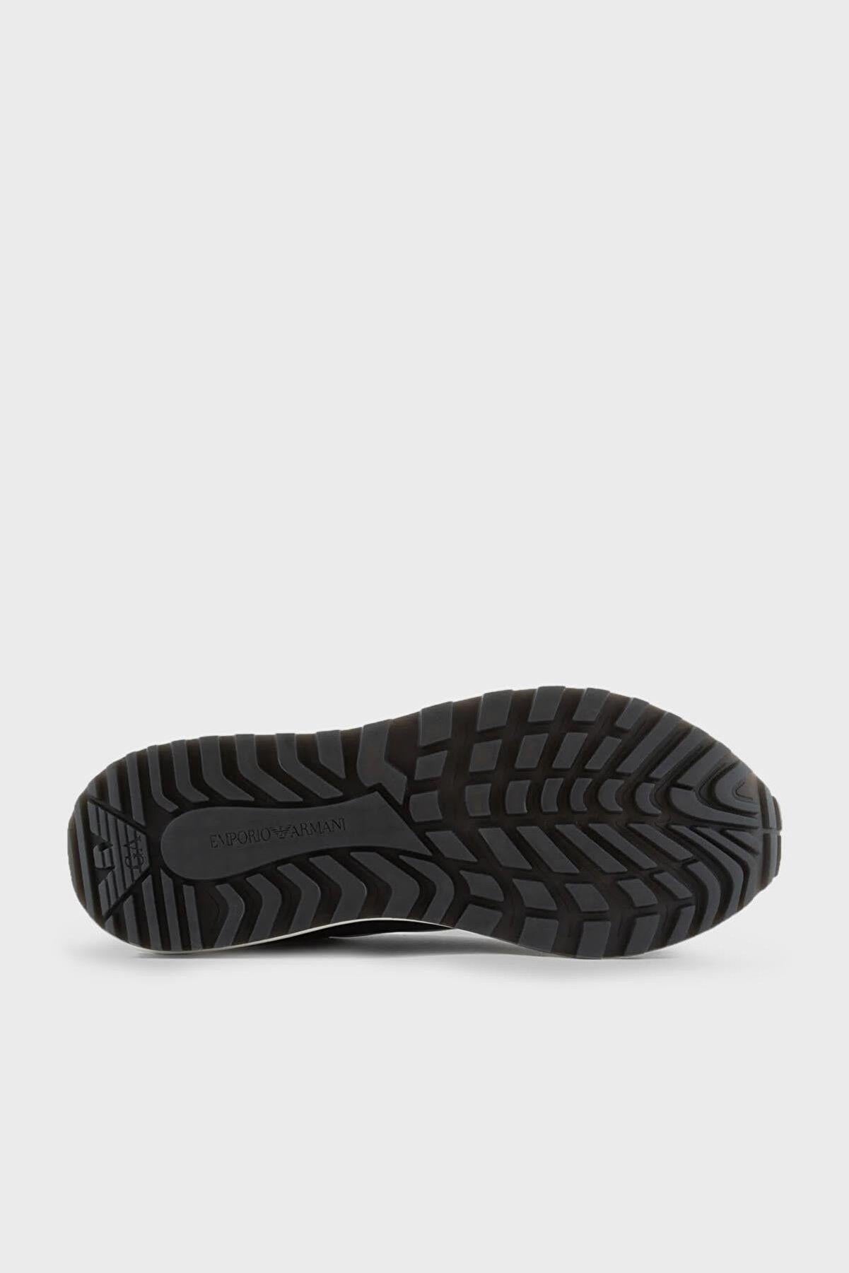 Emporio Armani Emporıo Armani Erkek Bağcıklı Marka Logolu Spor Stil Lacivert Sneaker X4X630 XN877-N151