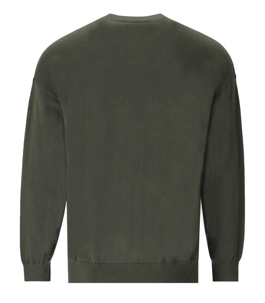 Emporio Armani Emporıo Armani Erkek Basic Uzun Kollu Logo Nakışlı Yeşil Kazak 6R1MX4 1MFVZ-F610