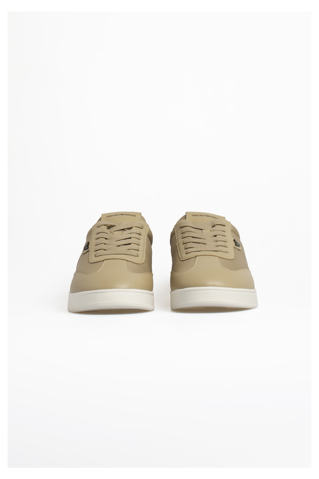 Emporio Armani Emporıo Armani Erkek Bağcıklı Bağlama Yuvarlak Burun Deri Rahat Taban Haki Sneaker EM003062 AF18210-U1072