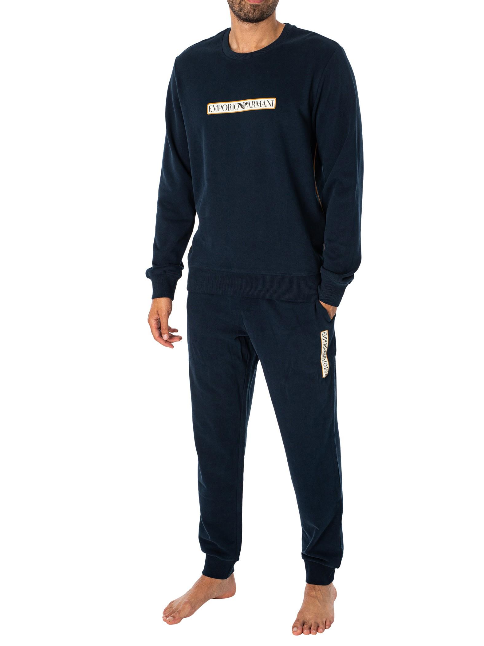 Emporio Armani Emporıo Armani Erkek Beli Lastikli Logolu Rahat Kesim Lacivert Pantolon 111690 3F573-00135
