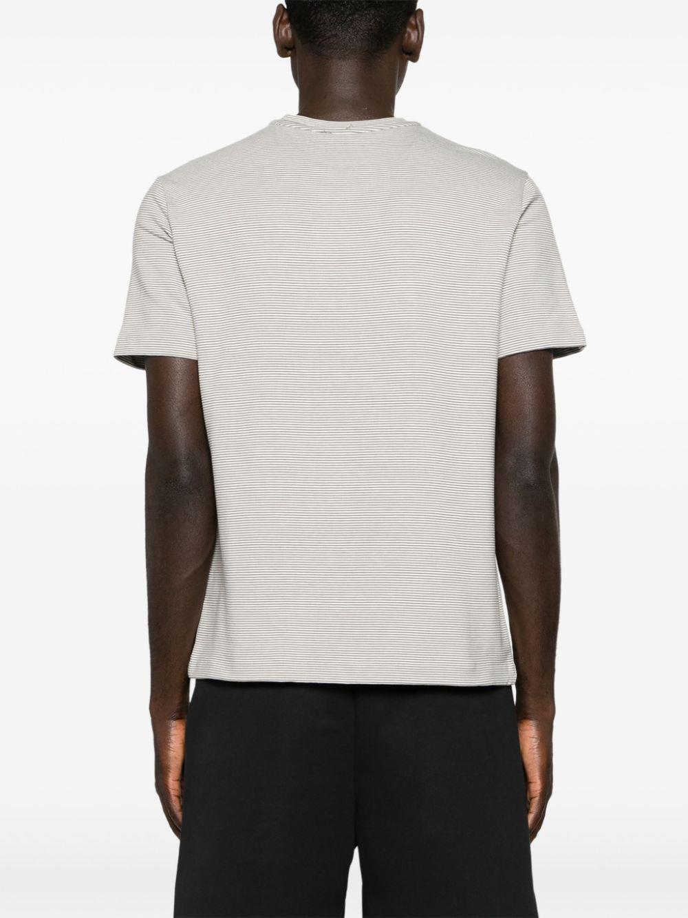 Emporio Armani Emporıo Armani Erkek Bisiklet Yaka Çizgili Kısa Kol Bej T-Shirt 3D1T7Q 1J6BZ-F630