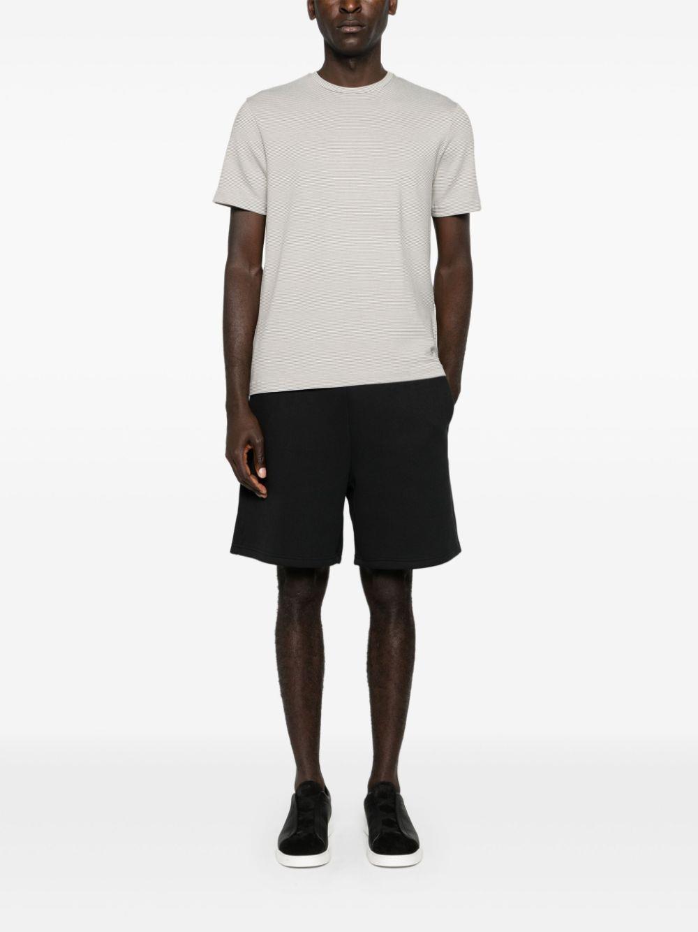 Emporio Armani Emporıo Armani Erkek Bisiklet Yaka Çizgili Kısa Kol Bej T-Shirt 3D1T7Q 1J6BZ-F630
