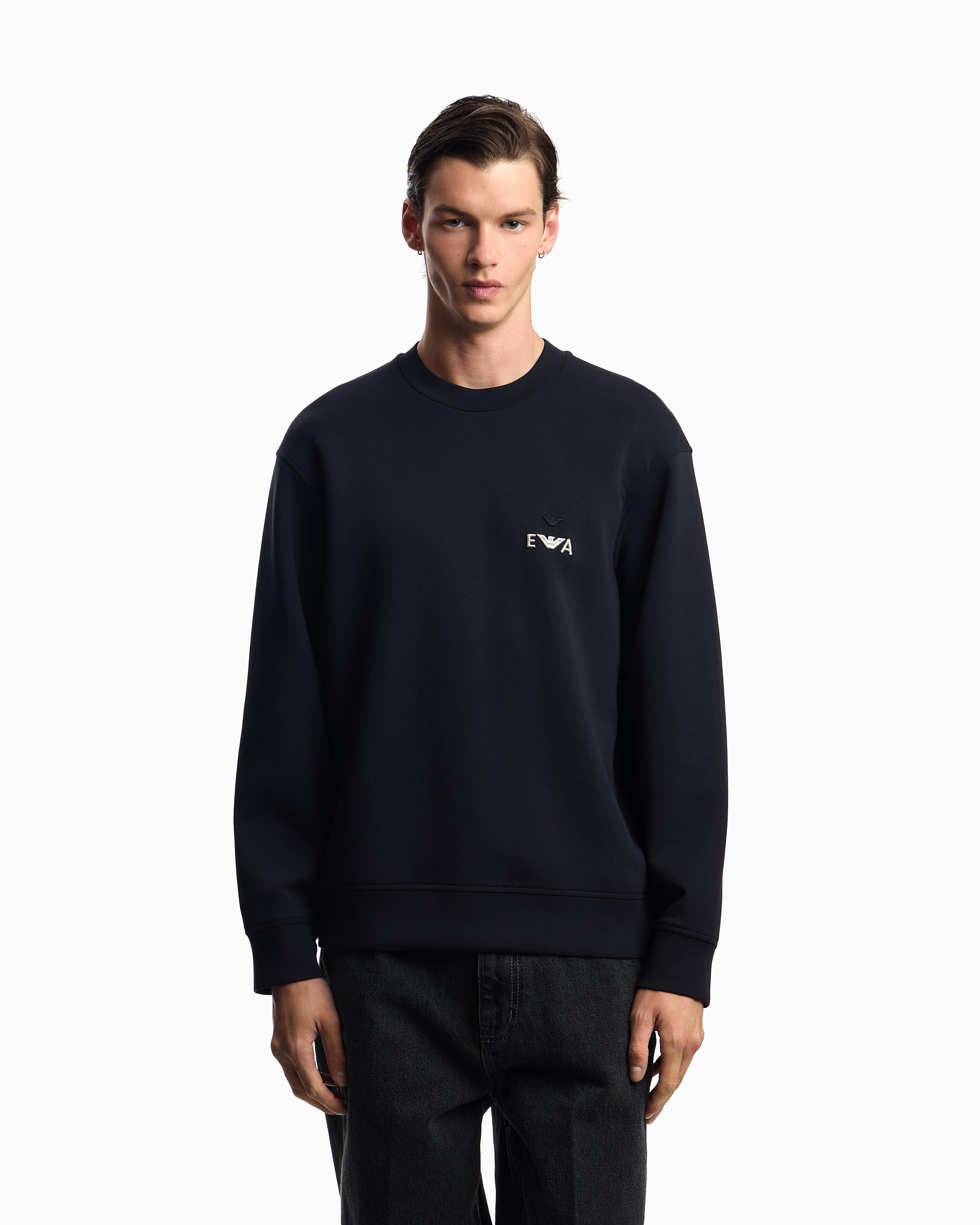 Emporio Armani Emporıo Armani Erkek Bisiklet Yaka Uzun Kol Pamuklu Regular Fit Lacivert Sweatshirt EM002919 AF10013-UB118