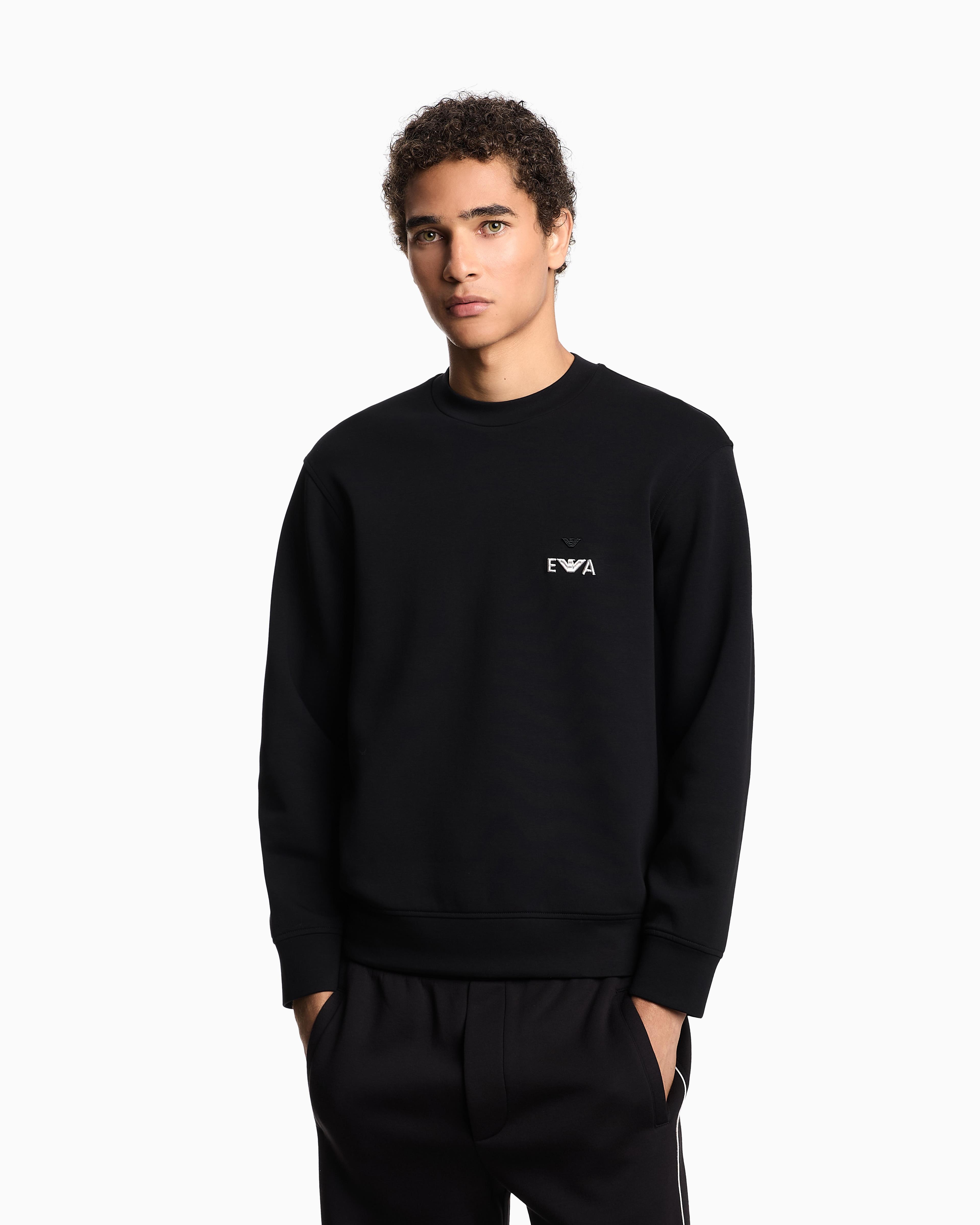 Emporio Armani Emporıo Armani Erkek Bisiklet Yaka Uzun Kol Pamuklu Regular Fit Siyah Sweatshirt EM002919 AF10013-UC001