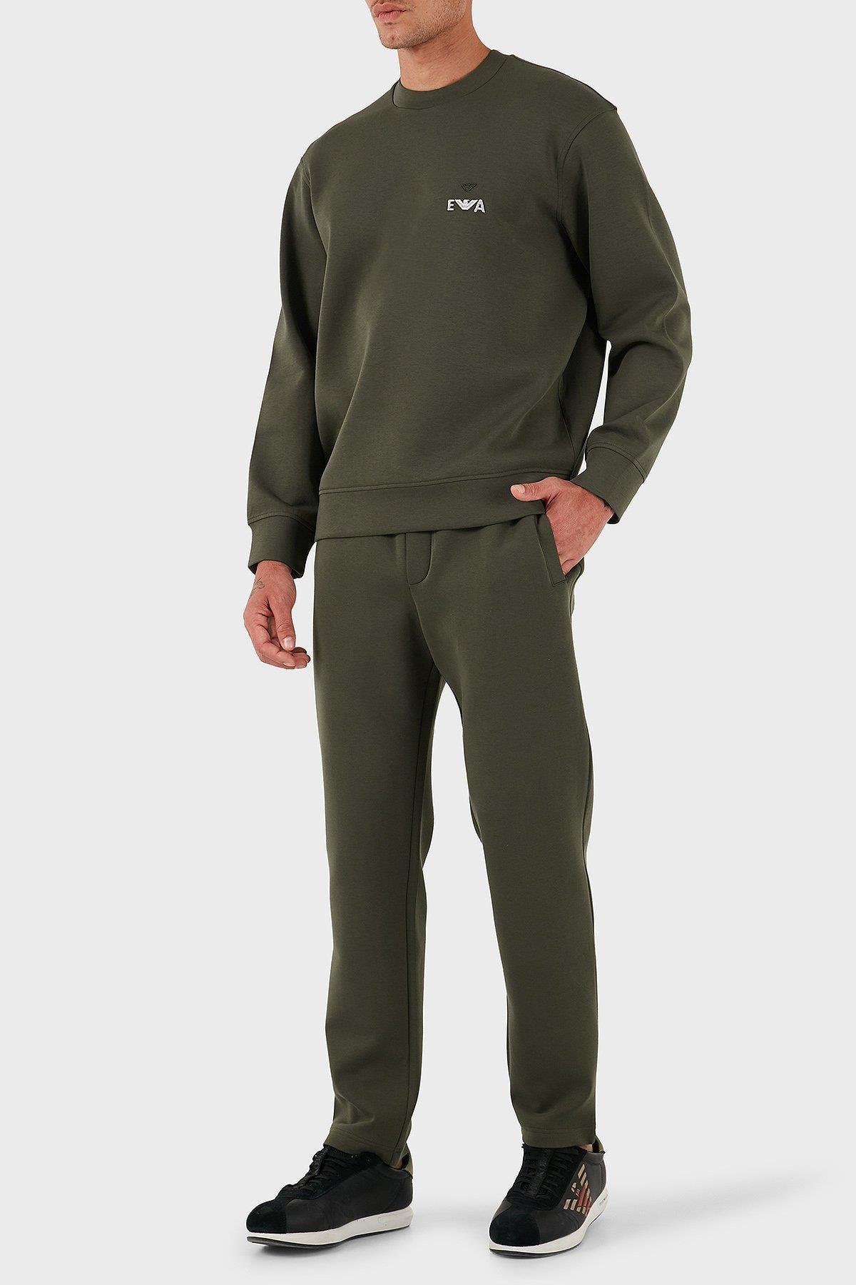 Emporio Armani Emporıo Armani Erkek Bisiklet Yaka Uzun Kol Pamuklu Regular Fit Yeşil Sweatshirt EM002919 AF10013-U8120