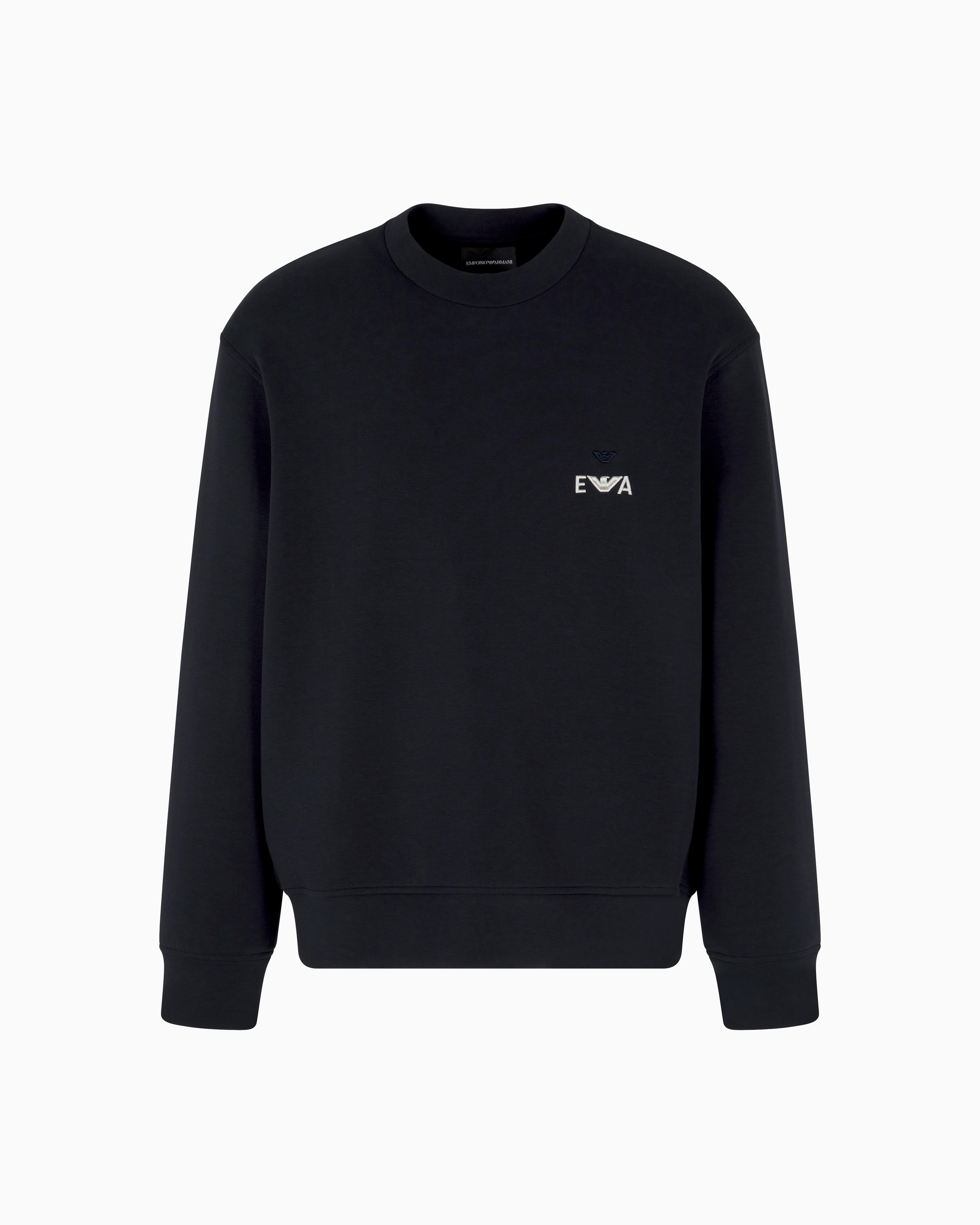 Emporio Armani Emporıo Armani Erkek Bisiklet Yaka Uzun Kol Pamuklu Regular Fit Lacivert Sweatshirt EM002919 AF10013-UB118