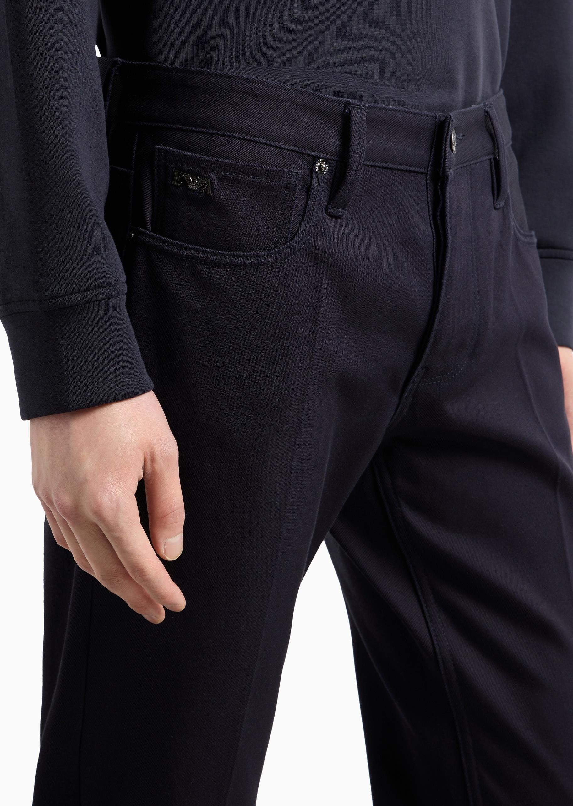 Emporio Armani Emporıo Armani Erkek Cepte Minik Logo Detaylı Denim Lacivert Pantolon 6D1J75 1NUPZ-0920