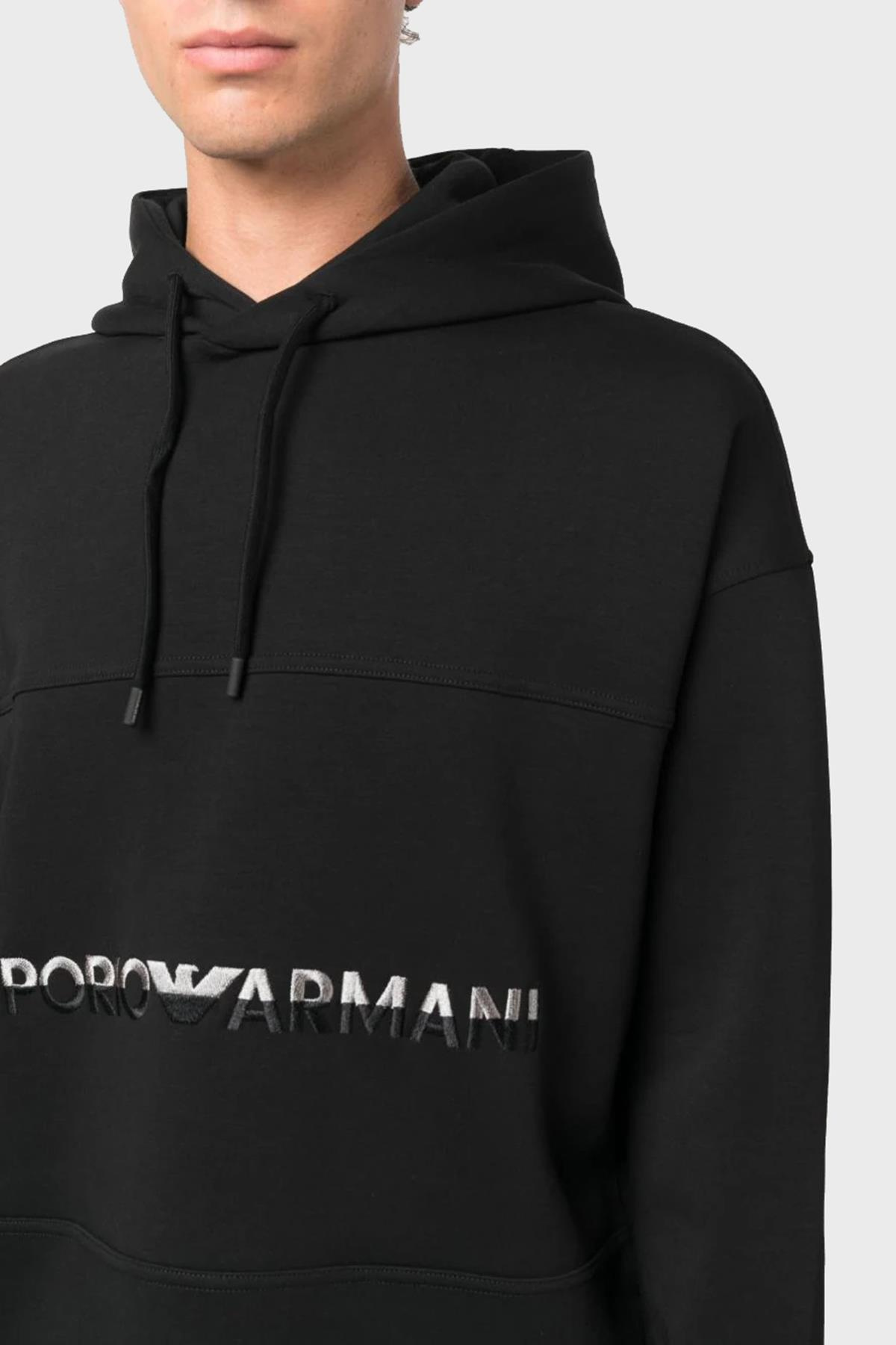 Emporio Armani Emporıo Armani Erkek Cep Detaylı  Pamuklu Günlük Kullanım 0999 Sweatshirt 6R1MCM 1JHSZ-0999
