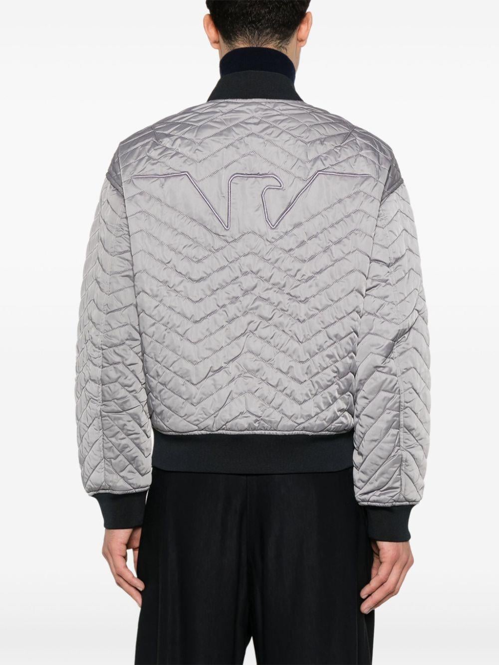 Emporio Armani Emporıo Armani Erkek Çift Taraflı Dik Yaka Arkası Marka Logolu Uzun Kollu Gri Mont 6D1B71 1NUAZ-06K3