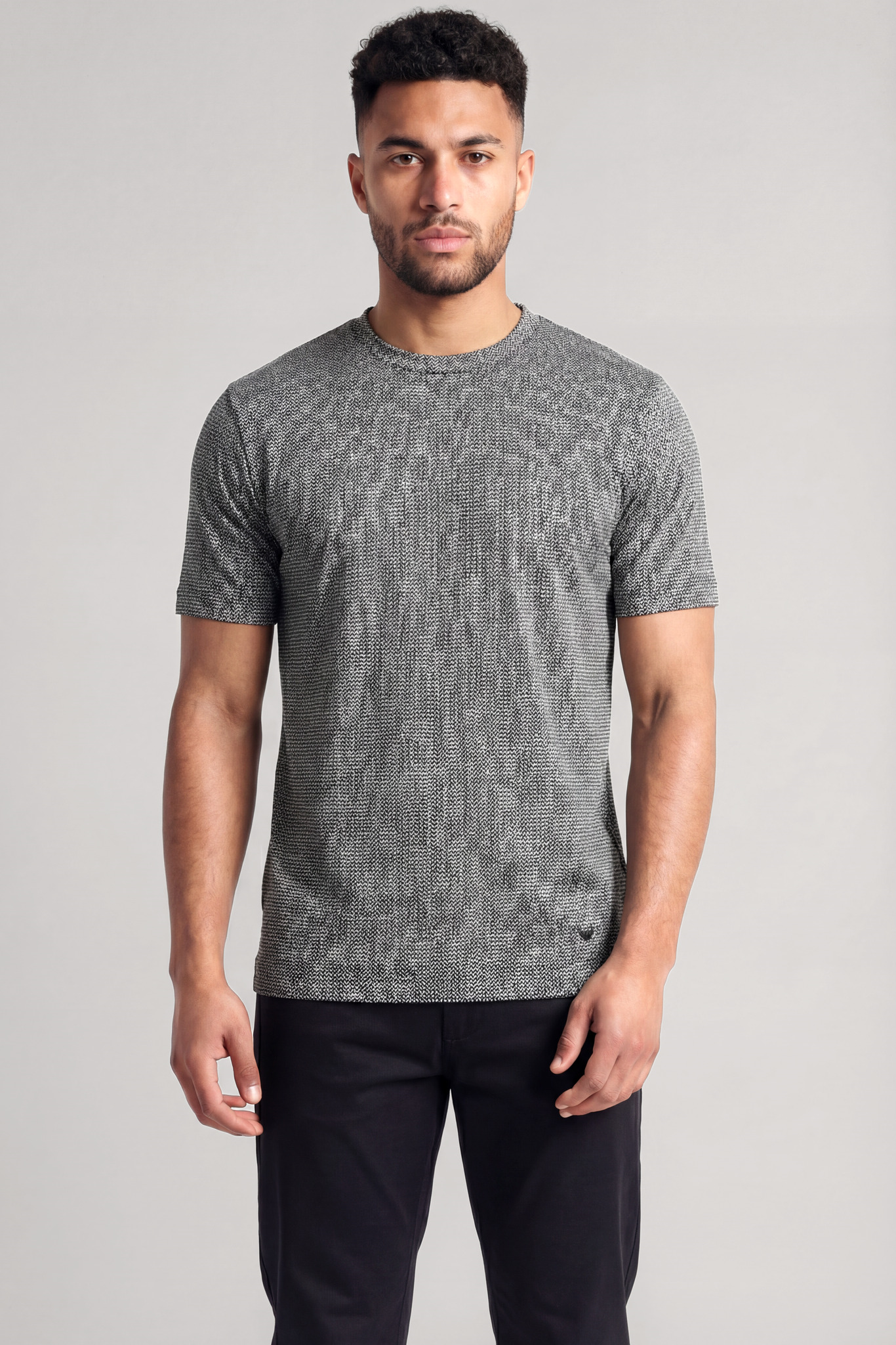 Emporio Armani Emporıo Armani Erkek Desenli Bisiklet Yaka Kısa Kol FB484 T-Shirt EM005270 AF24857-FB484
