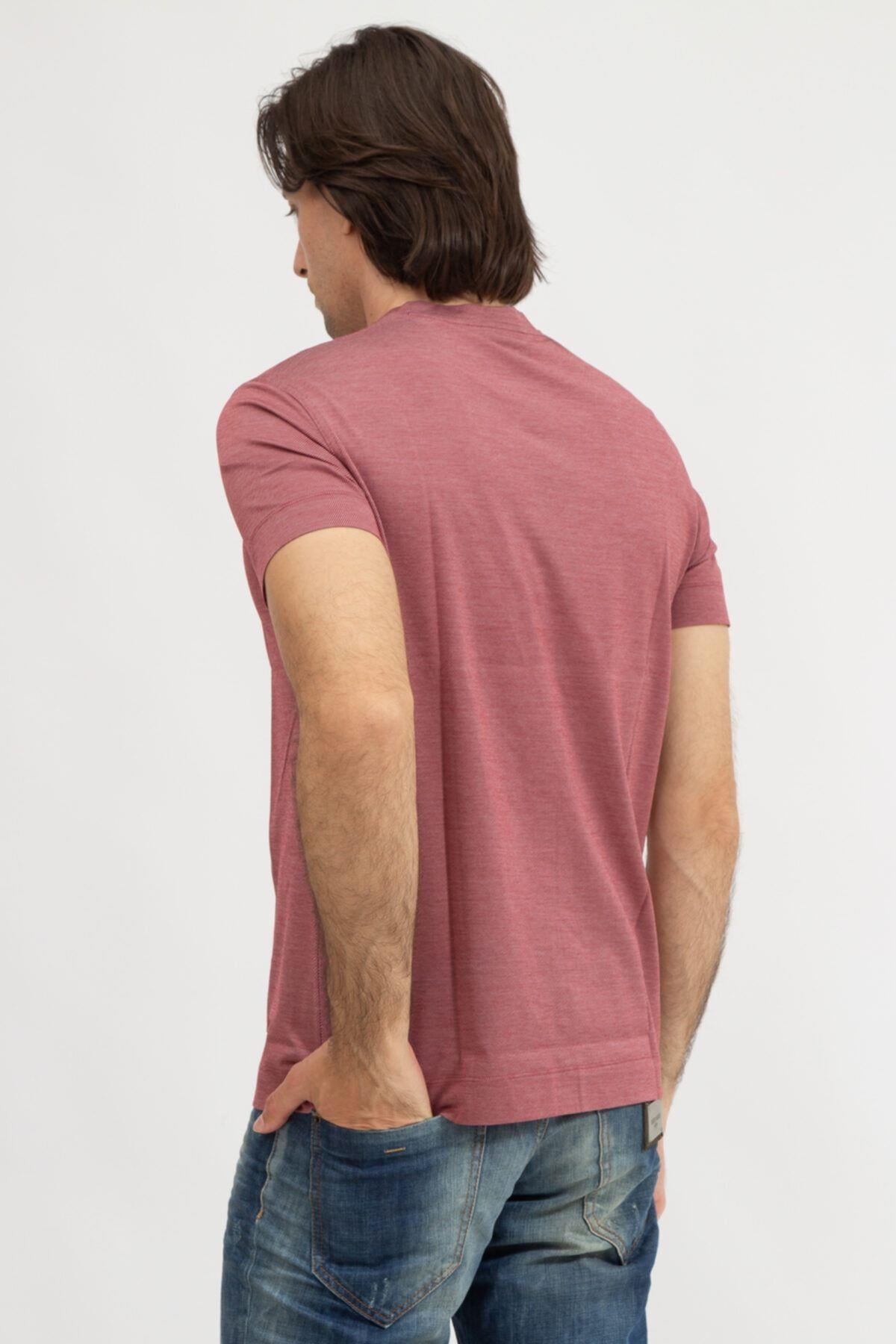 Emporio Armani Emporıo Armani Erkek Desenli Yuvarlak Yaka Kısa Kollu Kırmızı T-Shirt 3K1TA7 1JSKZ-303