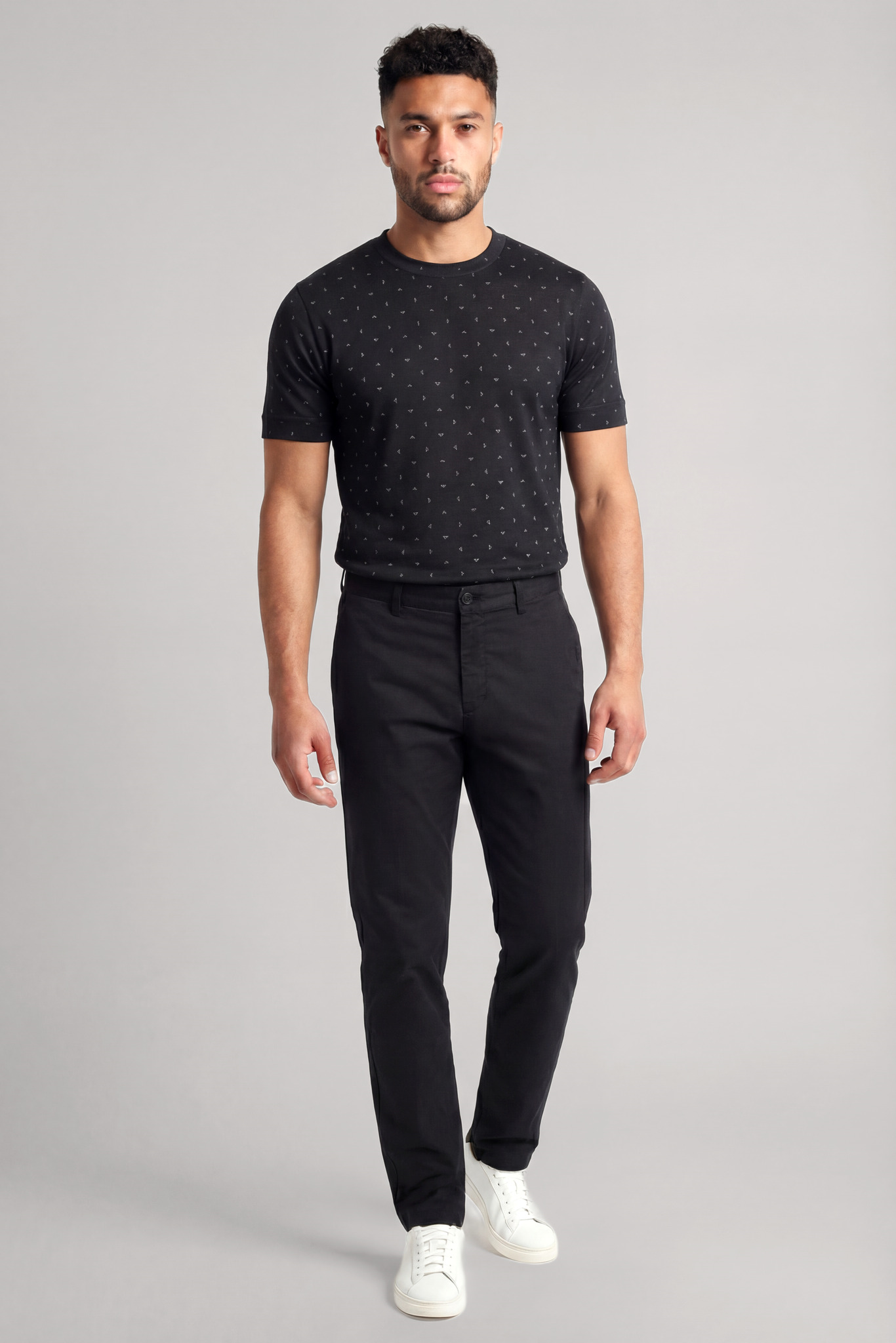 Emporio Armani Emporıo Armani Erkek Desenli Bisiklet Yaka Kısa Kol FB485 T-Shirt EM005270 AF24857-FB485