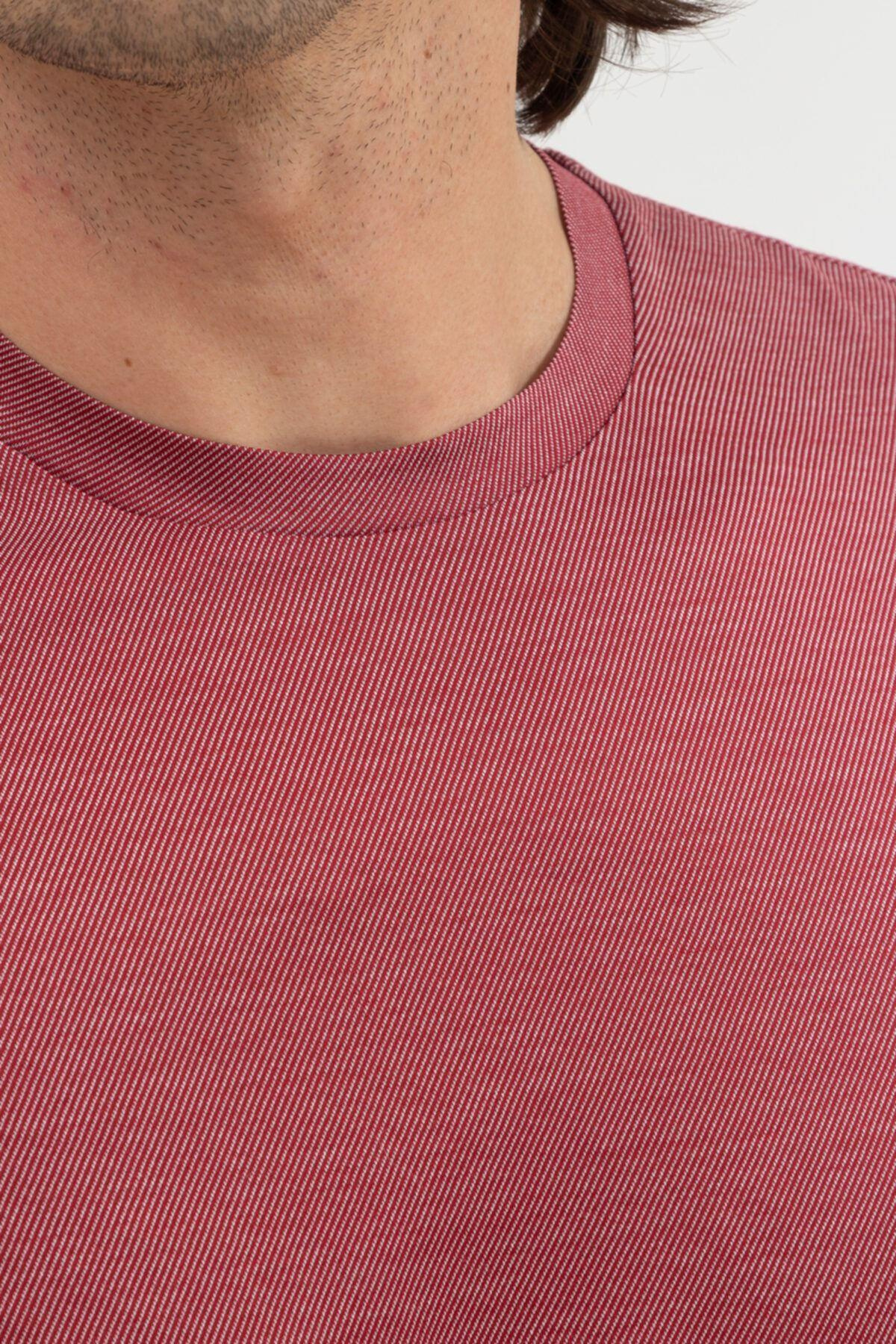 Emporio Armani Emporıo Armani Erkek Desenli Yuvarlak Yaka Kısa Kollu Kırmızı T-Shirt 3K1TA7 1JSKZ-303
