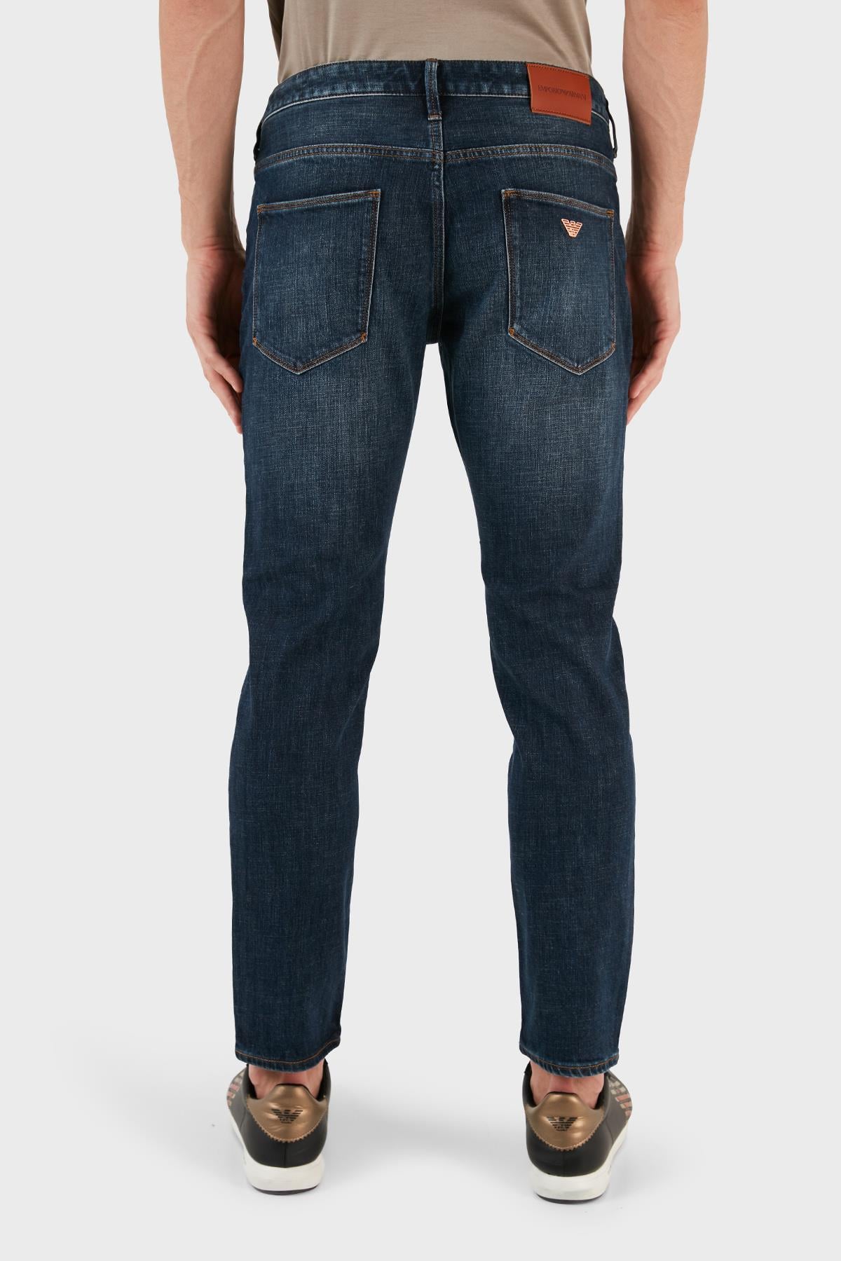 Emporio Armani Emporıo Armani Erkek Denim Kumaş  Normal Bel Düz Model Mavi Jeans 6R1J06 1DRGZ-0941