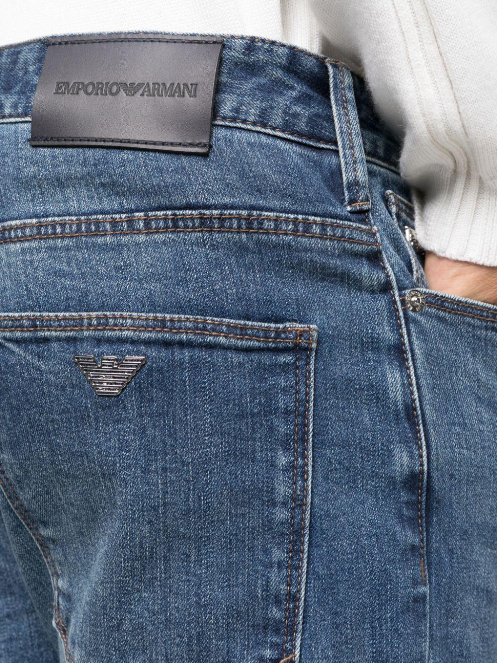 Emporio Armani Emporıo Armani Erkek Denim Cepli Normal Kalıp Günlük Kullanım Mavi Jeans 6R1J06 1DRHZ-0942