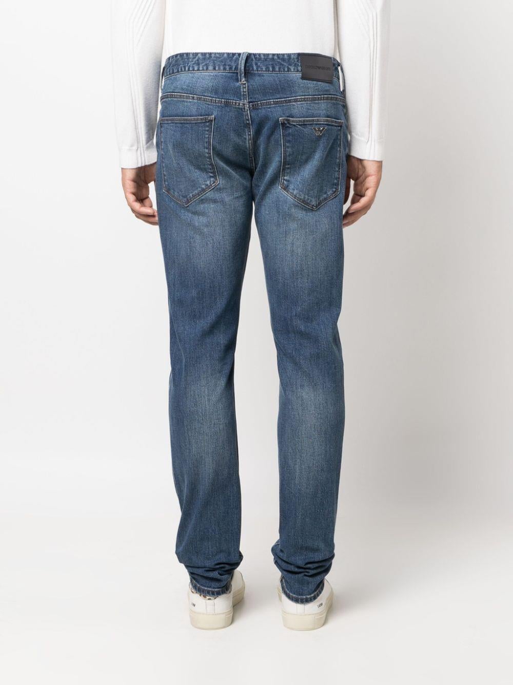 Emporio Armani Emporıo Armani Erkek Denim Cepli Normal Kalıp Günlük Kullanım Mavi Jeans 6R1J06 1DRHZ-0942