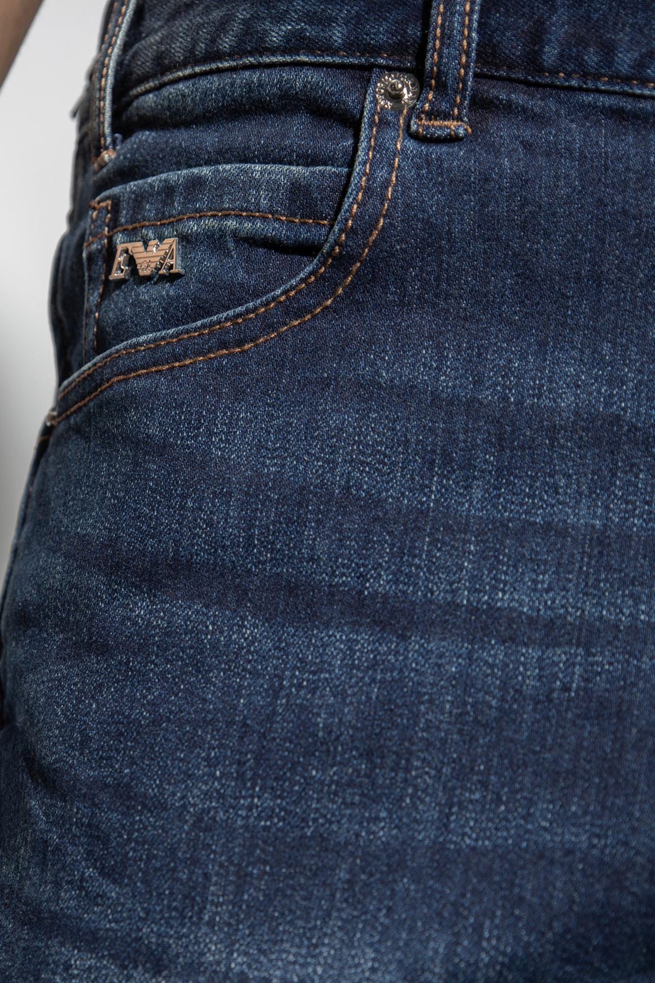 Emporio Armani Emporıo Armani Erkek Denim Kumaş  Normal Bel Düz Model Mavi Jeans 6R1J16 1DRHZ-0941