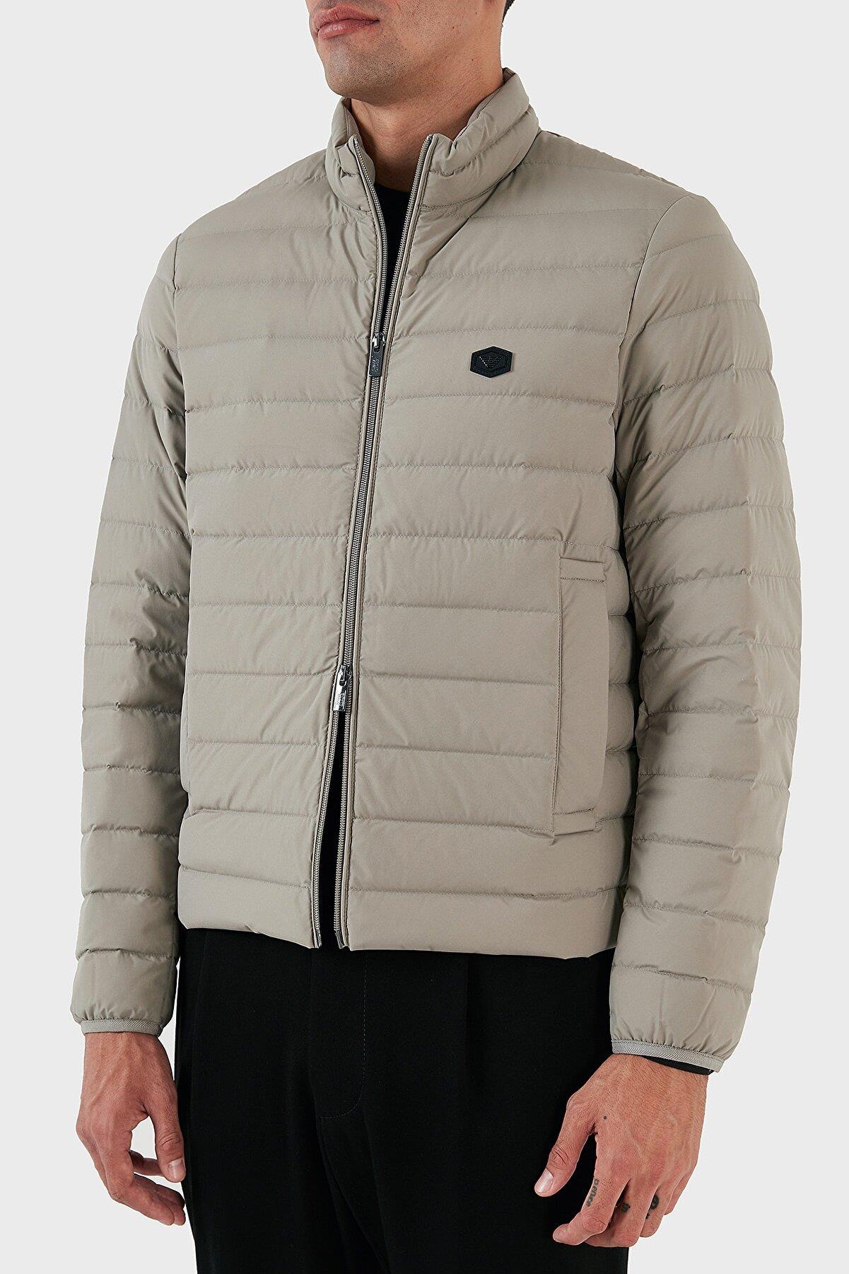 Emporio Armani Emporıo Armani Erkek Dik Yaka Cepli Şişme Gri1 Mont 8N1BQ2 1NLRZ-0643
