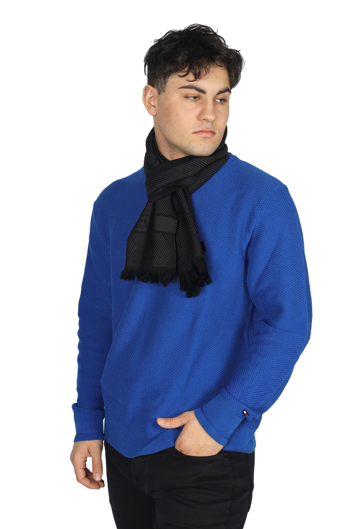 Emporio Armani Emporıo Armani Erkek Dokuma Kumaş Marka Logolu Antrasit Şal & Eşarp & Fular 625011 0A311-00020
