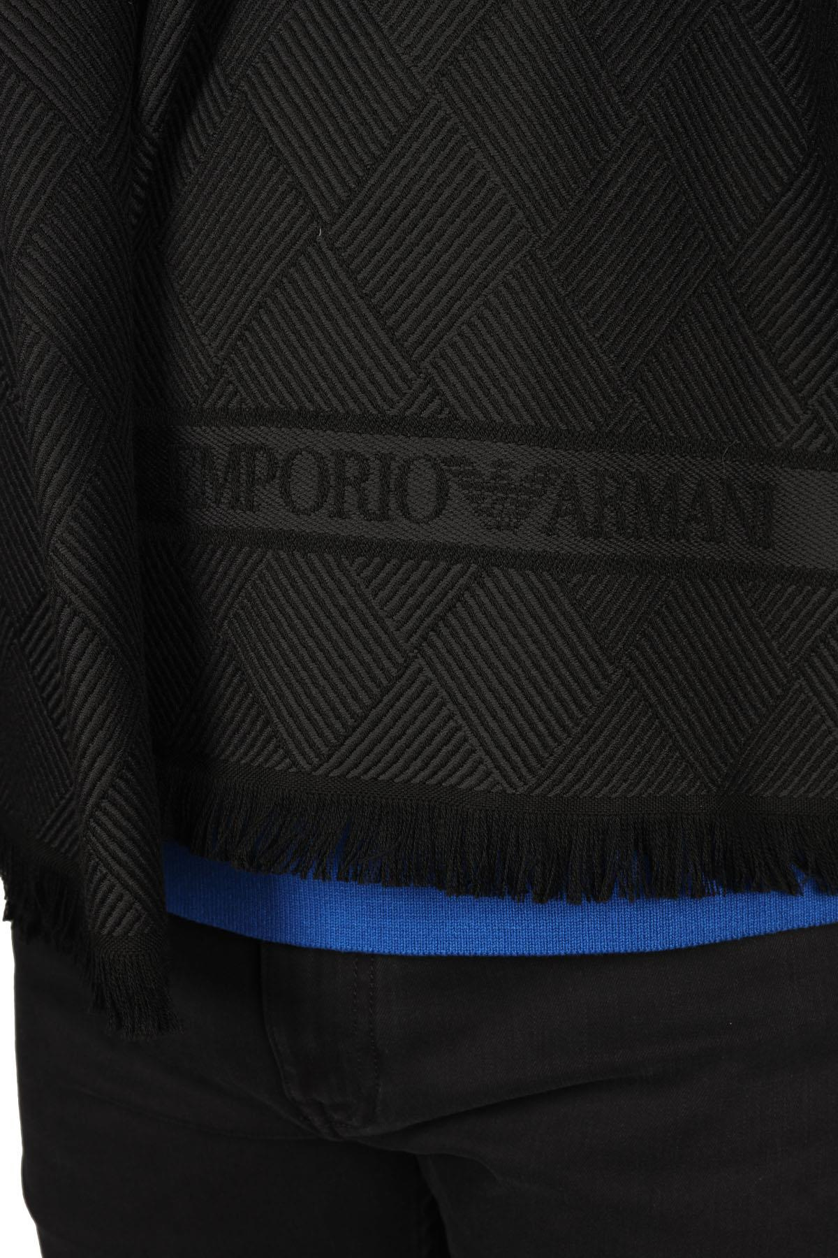 Emporio Armani Emporıo Armani Erkek Dokuma Kumaş Marka Logolu Antrasit Şal & Eşarp & Fular 625011 0A311-00020
