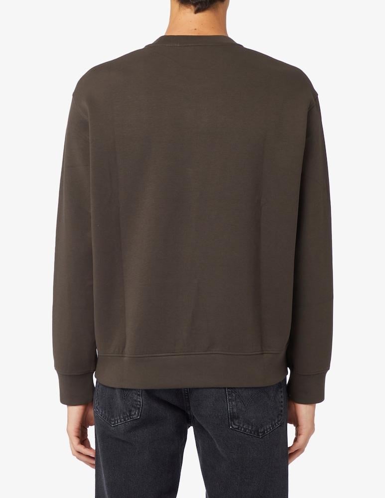 Emporio Armani Emporıo Armani Erkek Dokuma Kumaş Düz Bisiklet Yaka Yeşil Sweatshirt 6R1MG7 1JHSZ-05D0