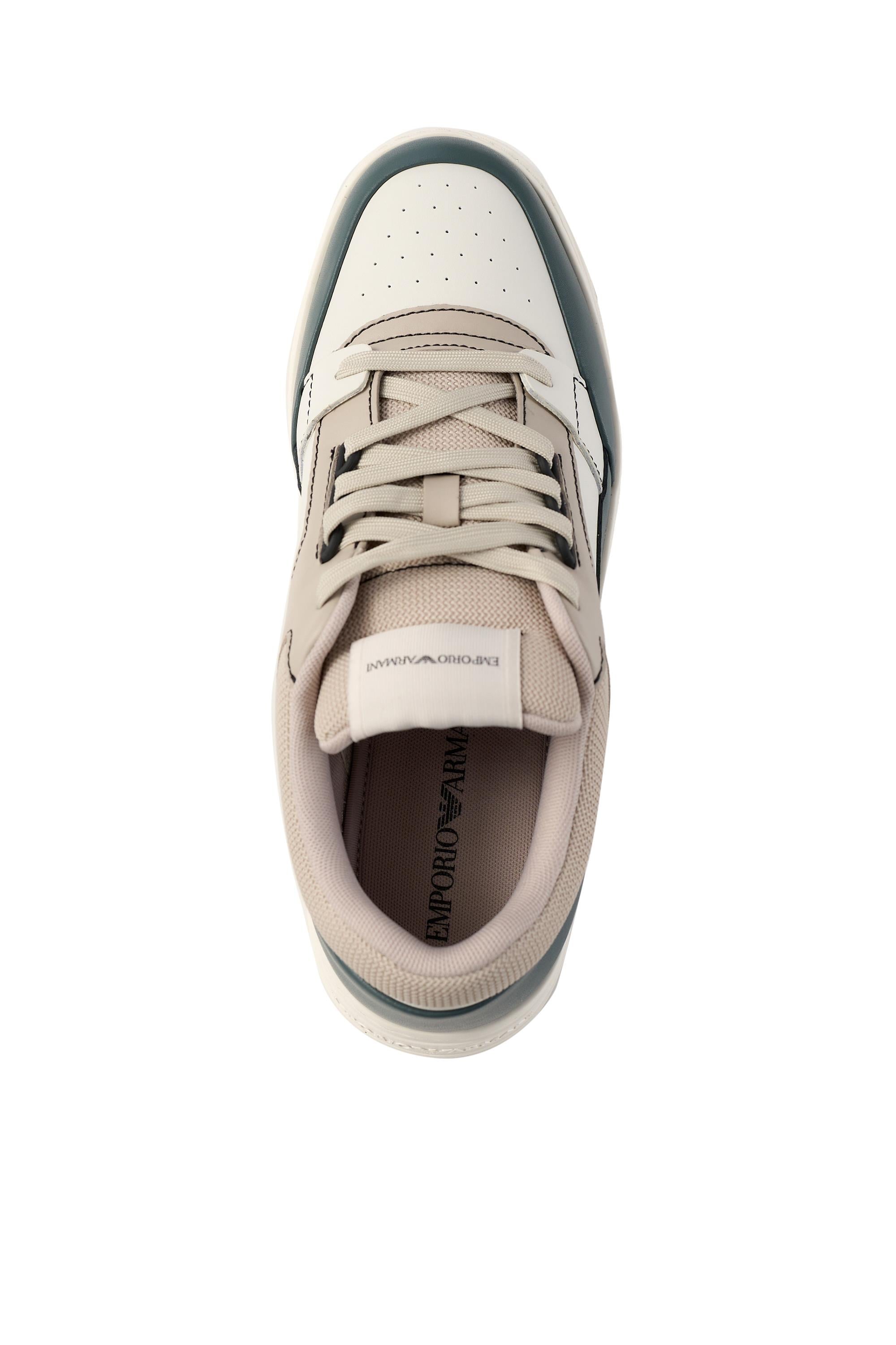 EMPORIO ARMANI Emporıo Armani Erkek Düz Taban Kırmızı İşaret Ve Kalp Desenli Çok Renkli Sneaker X4X688 XR333-U568