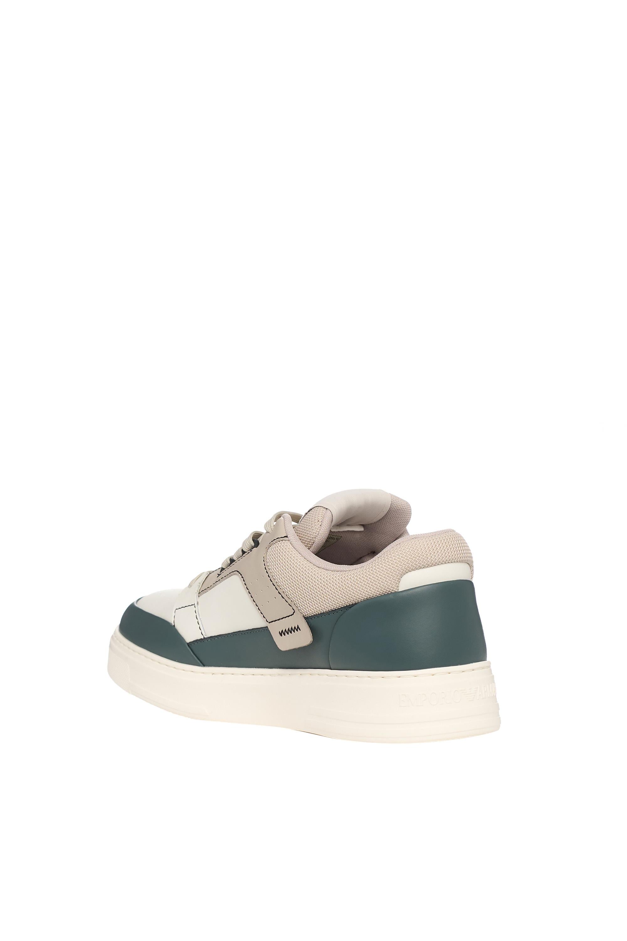 EMPORIO ARMANI Emporıo Armani Erkek Düz Taban Kırmızı İşaret Ve Kalp Desenli Çok Renkli Sneaker X4X688 XR333-U568