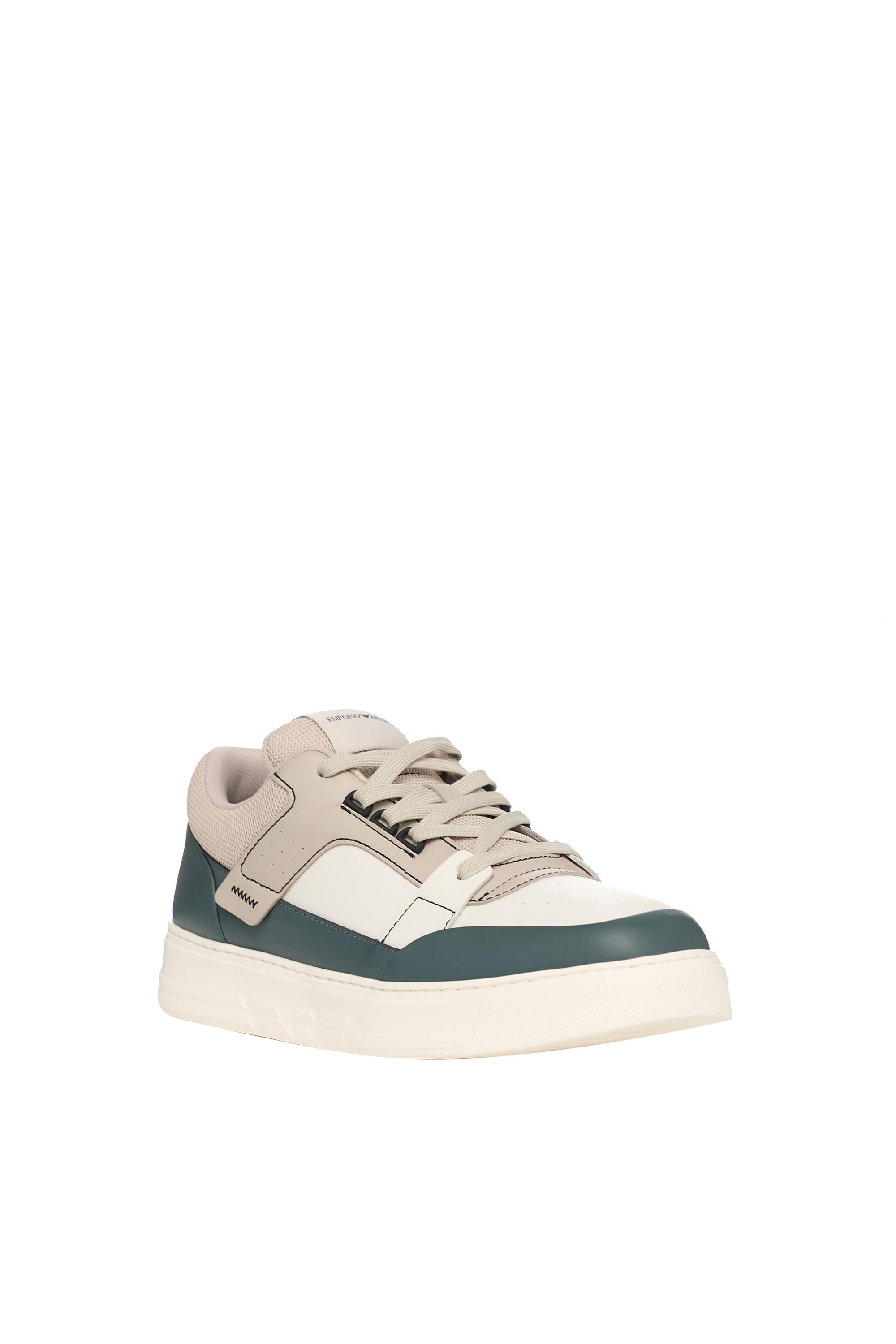 EMPORIO ARMANI Emporıo Armani Erkek Düz Taban Kırmızı İşaret Ve Kalp Desenli Çok Renkli Sneaker X4X688 XR333-U568