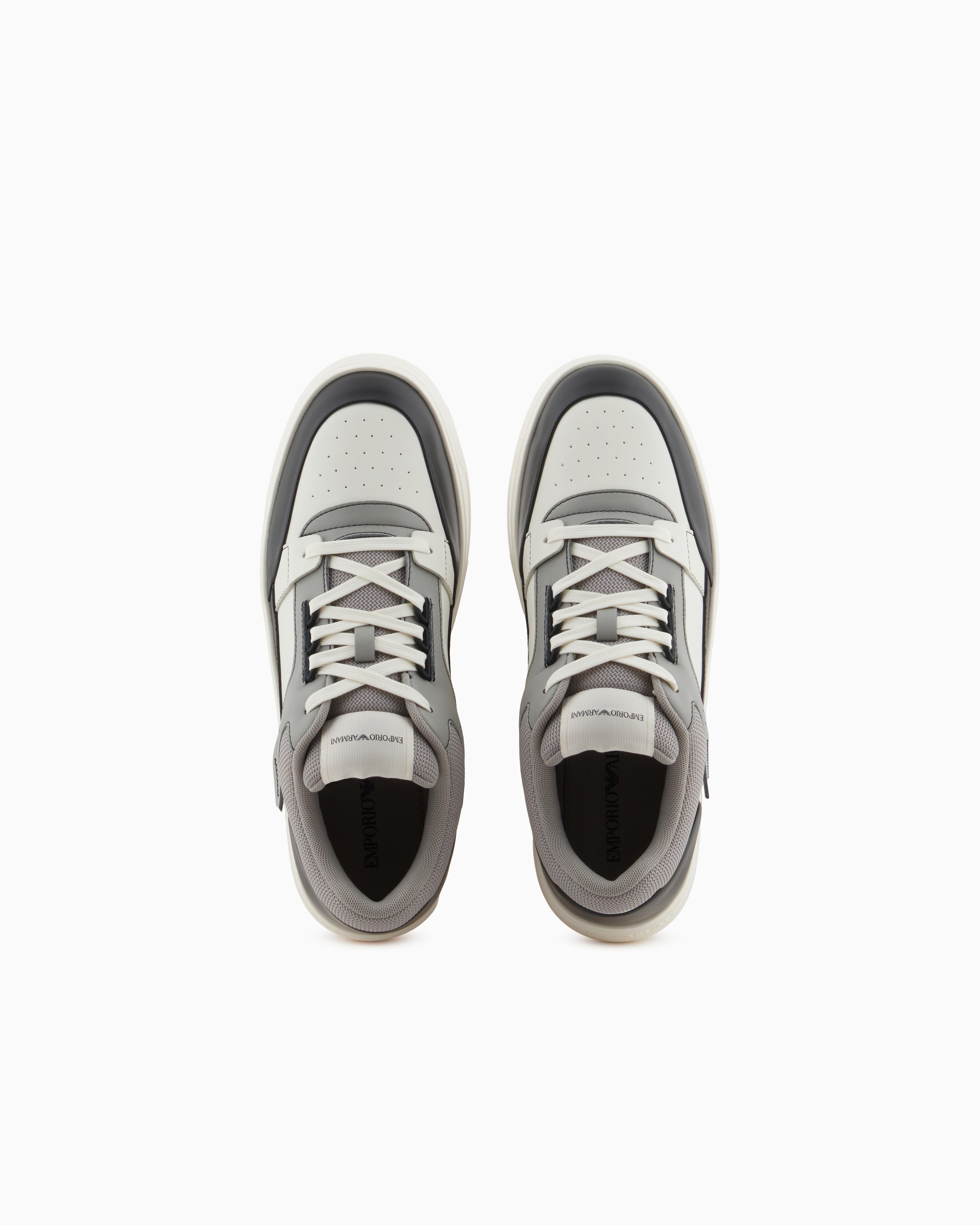 EMPORIO ARMANI Emporıo Armani Erkek Düz Taban Kırmızı İşaret Ve Kalp Desenli Siyah Sneaker X4X688 XR333-U566