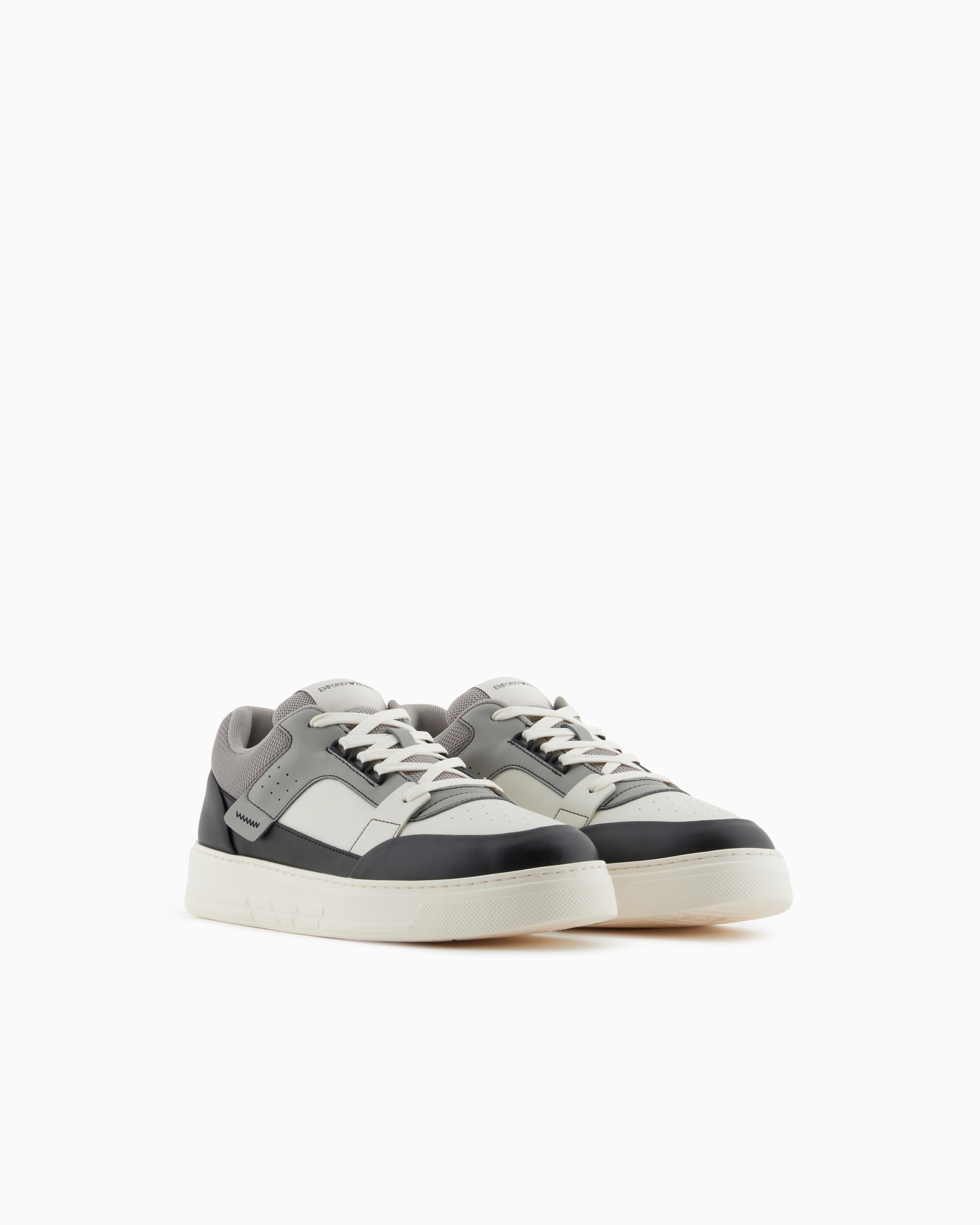 EMPORIO ARMANI Emporıo Armani Erkek Düz Taban Kırmızı İşaret Ve Kalp Desenli Siyah Sneaker X4X688 XR333-U566