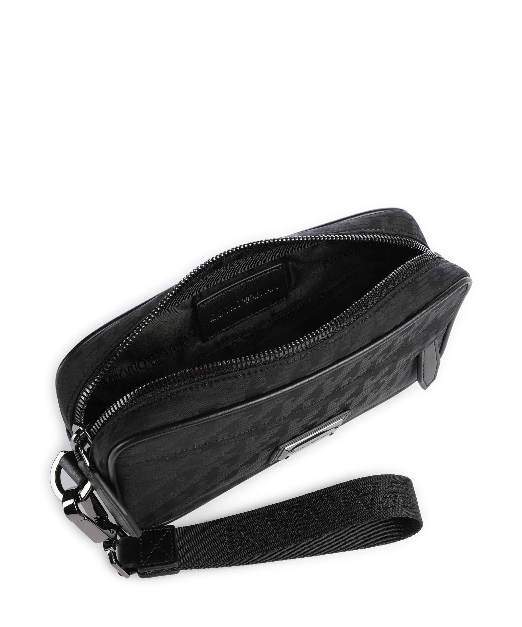 Emporio Armani Emporıo Armani Erkek Fermuarlı Ön Bölmeli Kısa Askılı Siyah El Çantası EM007051 AF28798-UC001