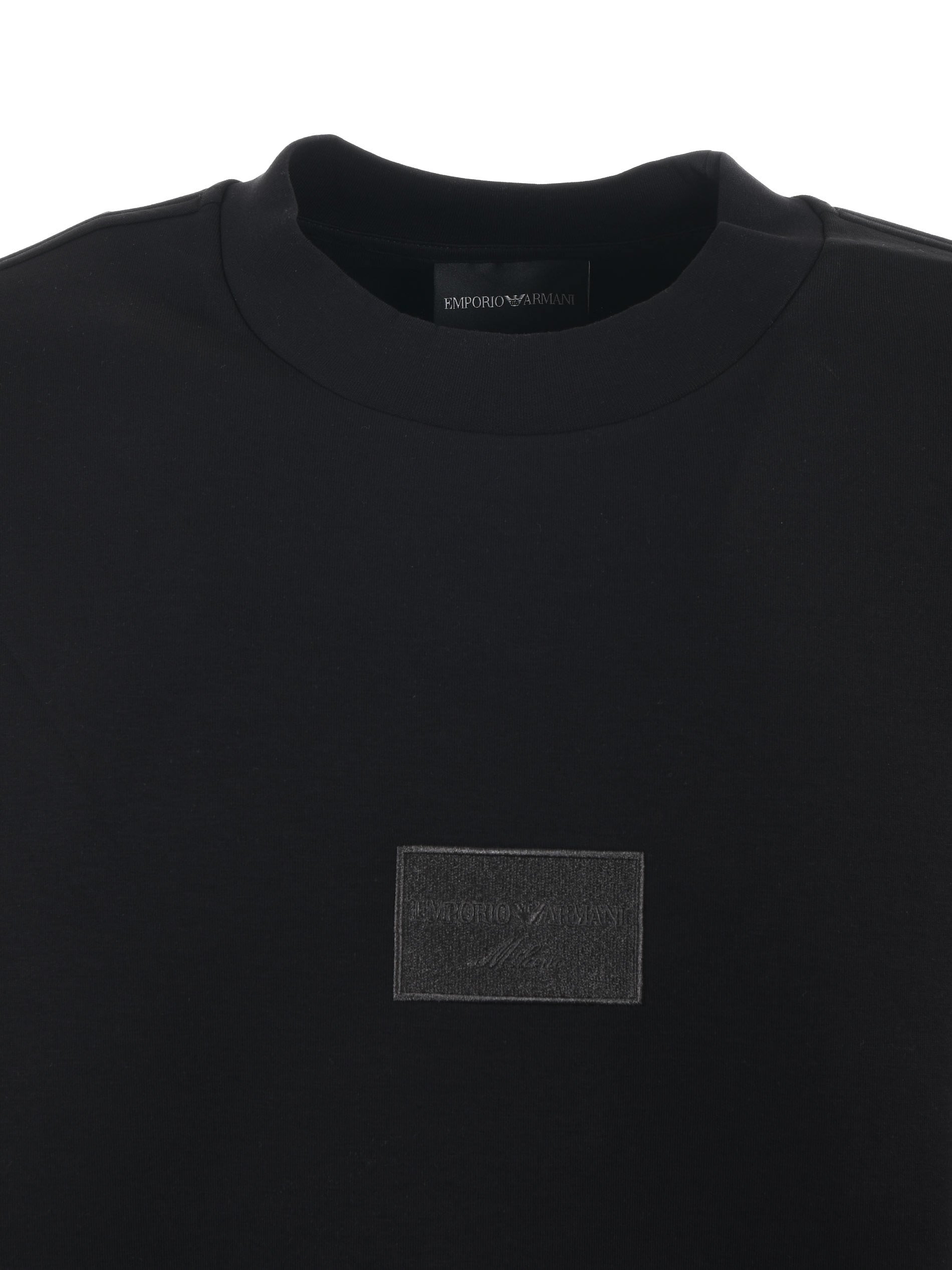 Emporio Armani Emporıo Armani Erkek Fermuarlı ve Kabartmalı Kartal Logolu Regular Fit Kapüşonlu Siyah Sweatshirt EM001045 AF100131-UC001