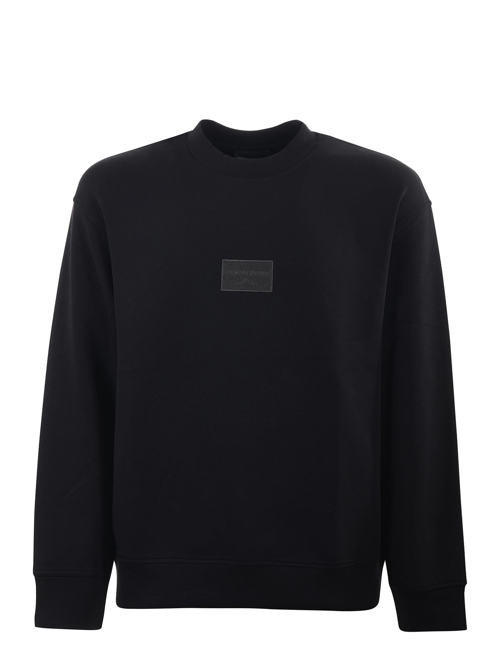 Emporio Armani Emporıo Armani Erkek Fermuarlı ve Kabartmalı Kartal Logolu Regular Fit Kapüşonlu Siyah Sweatshirt EM001045 AF100131-UC001