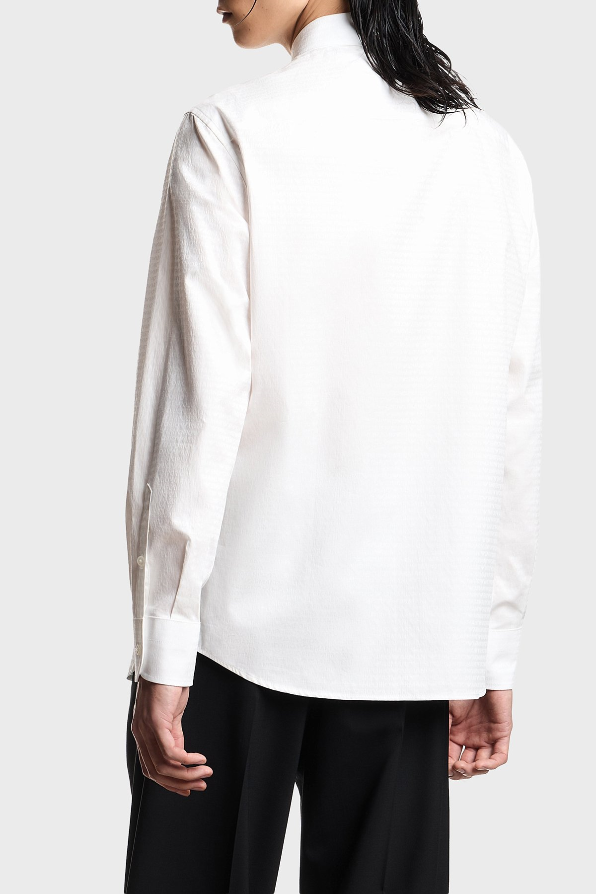 Emporio Armani Emporıo Armani Erkek İpek Karışımlı Regular Fit Gömlek Yaka Ekru Gömlek EM001537 AF18123-F0136