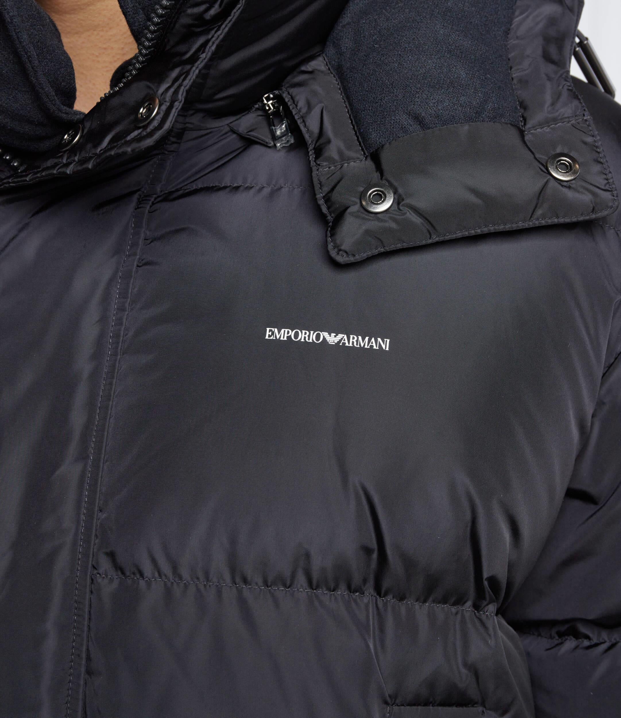 Emporio Armani Emporıo Armani Erkek Kapşonlu Yaka Marka Detaylı Fermuarlı Şişme Siyah Mont 6K1B99 1NQTZ-SIY