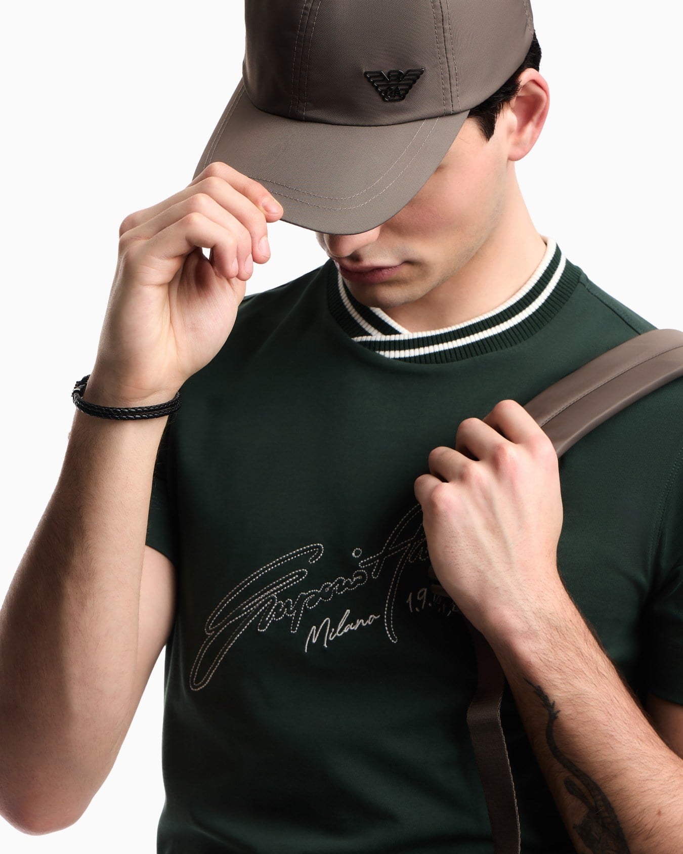 Emporio Armani Emporıo Armani Erkek Kartal Plakalı Ayarlanabilir Metal Tokalı Gri Spor Şapka EM001962 AF13454-U6200