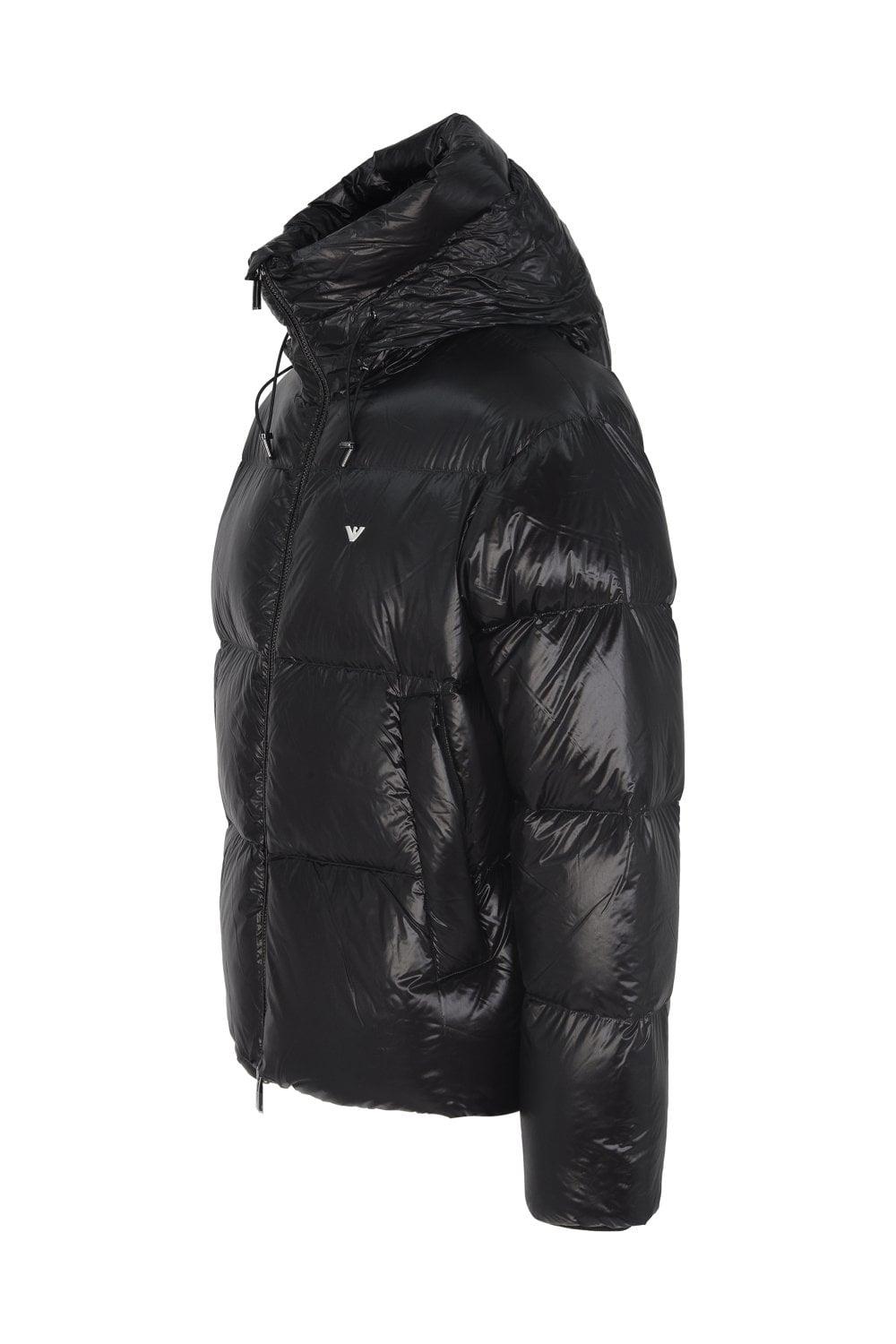 Emporio Armani Emporıo Armani Erkek Kapşonlu Yaka Marka Detaylı Fermuarlı Şişme Siyah Mont 6R1B97 1NKZZ-0999