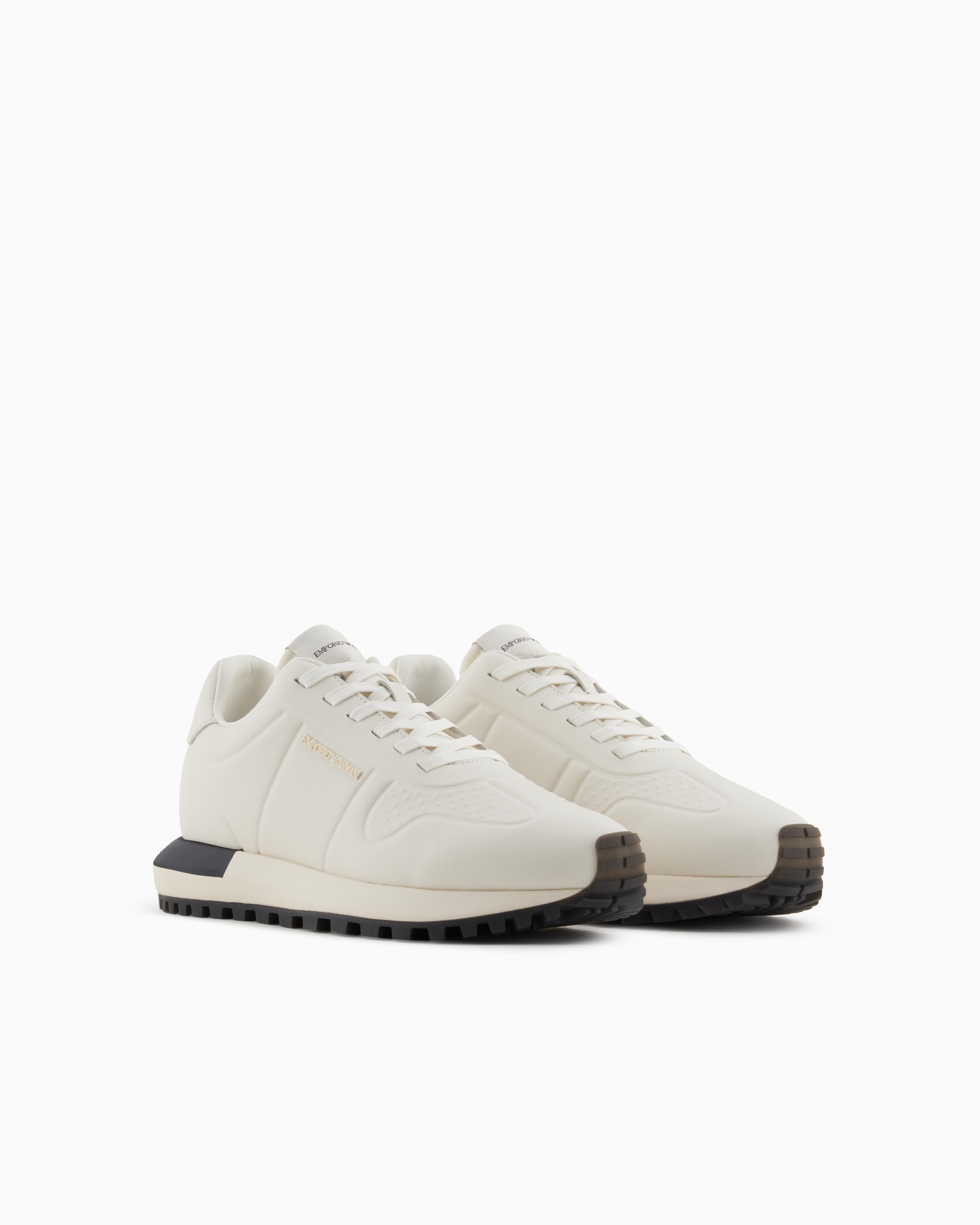 EMPORIO ARMANI Emporıo Armani Erkek Kaydırmaz Rahat Taban Deri Krem Sneaker X4X684 XR323-00894