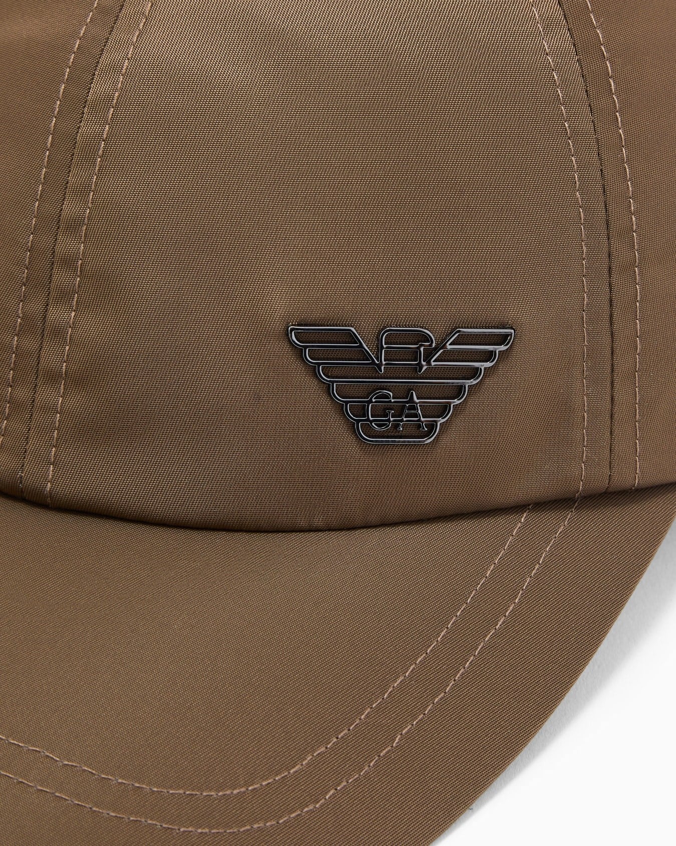 Emporio Armani Emporıo Armani Erkek Kartal Plakalı Ayarlanabilir Metal Tokalı Kahverengi Spor Şapka EM001962 AF13454-U6141