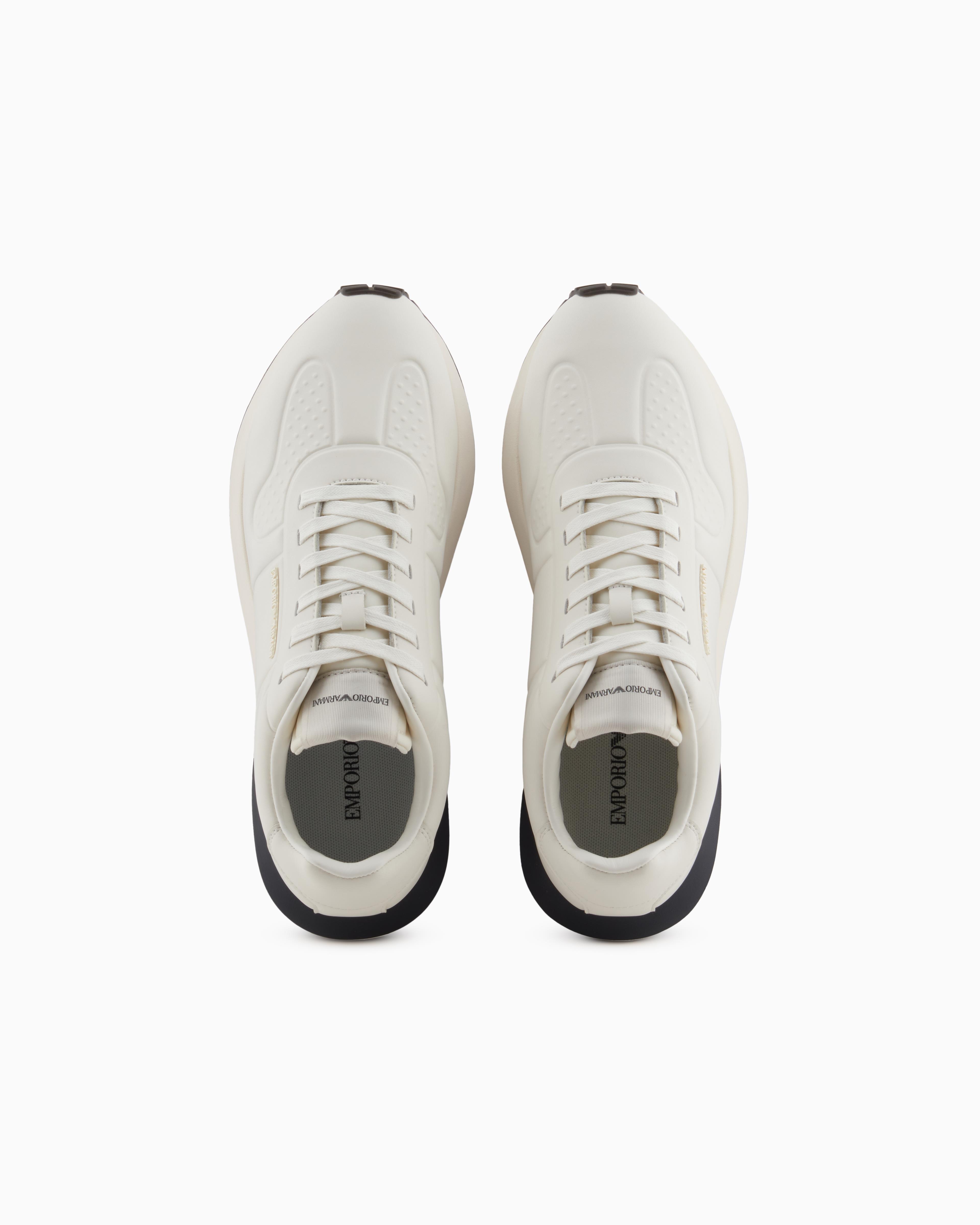EMPORIO ARMANI Emporıo Armani Erkek Kaydırmaz Rahat Taban Deri Krem Sneaker X4X684 XR323-00894