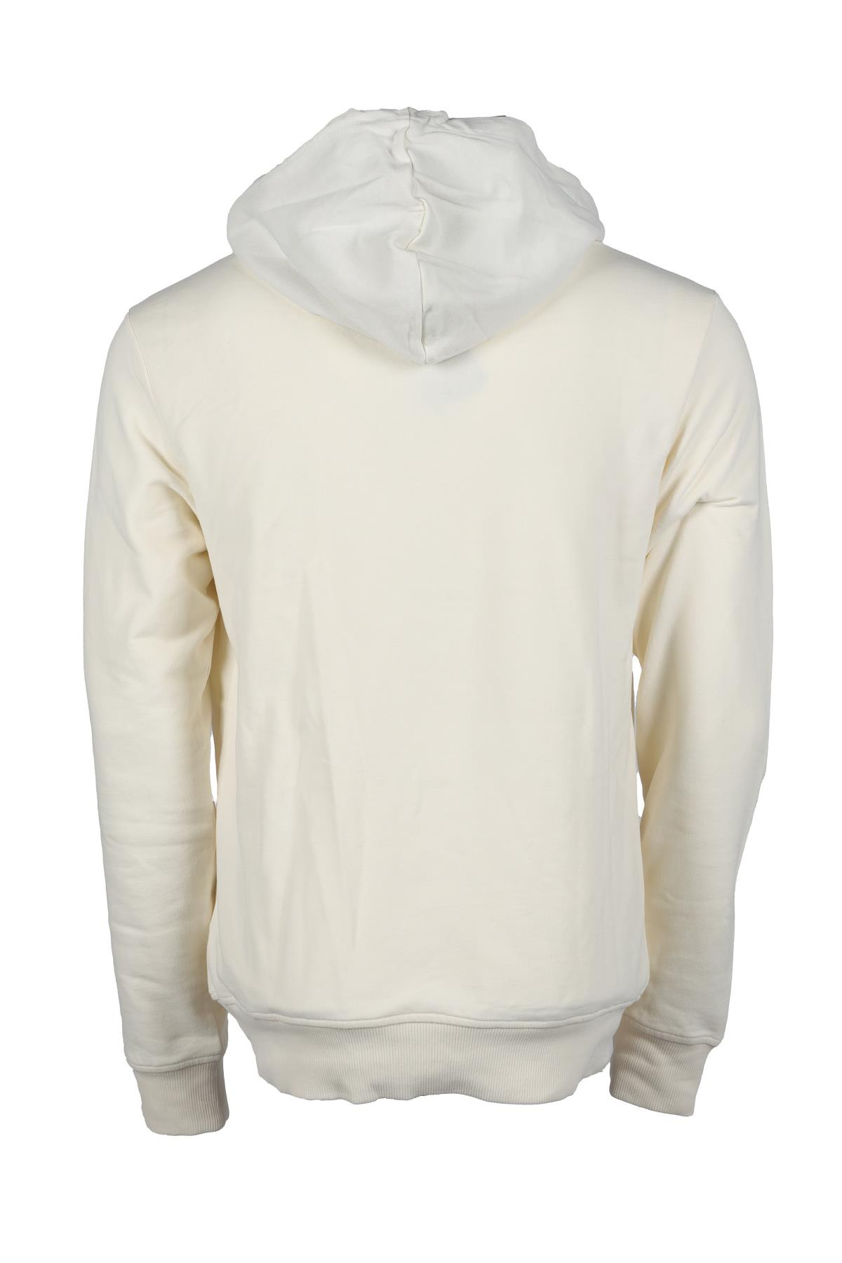 Emporio Armani Emporıo Armani Erkek Kapşonlu Yaka Regular Fit Pamuklu Uzun Kollu Bej Sweatshirt 112052 3F573-12311