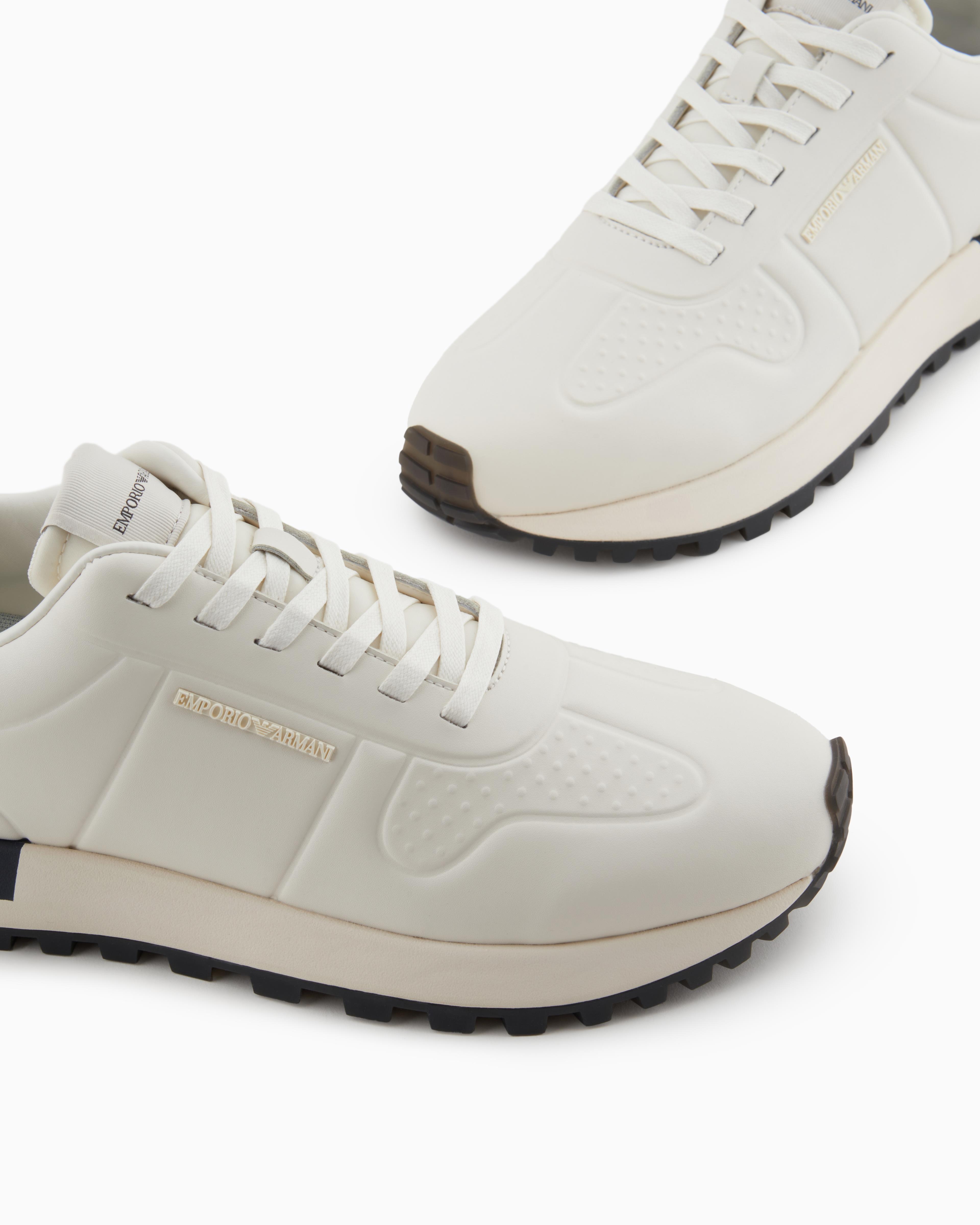 EMPORIO ARMANI Emporıo Armani Erkek Kaydırmaz Rahat Taban Deri Krem Sneaker X4X684 XR323-00894