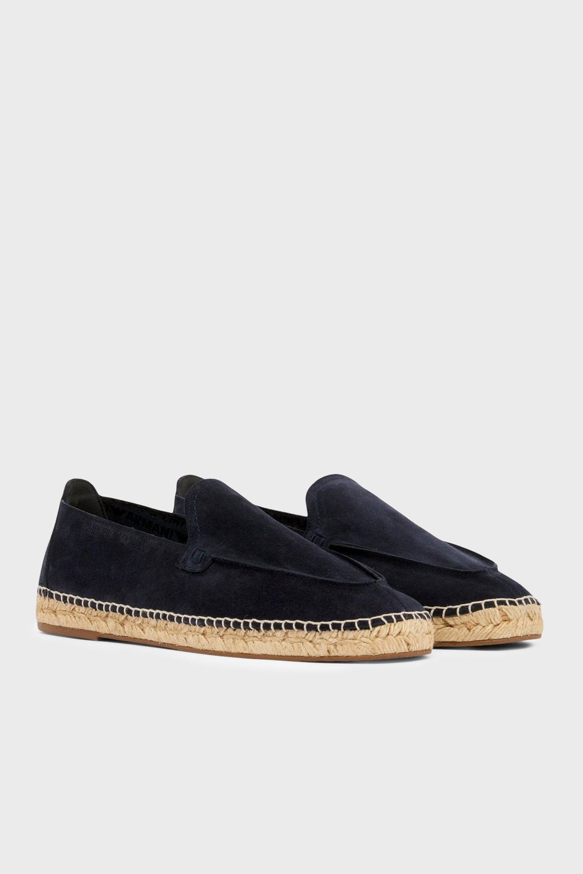 Emporio Armani Emporıo Armani Erkek Kadife Süet Lacivert Sandalet EM005854 AF23967-UB117