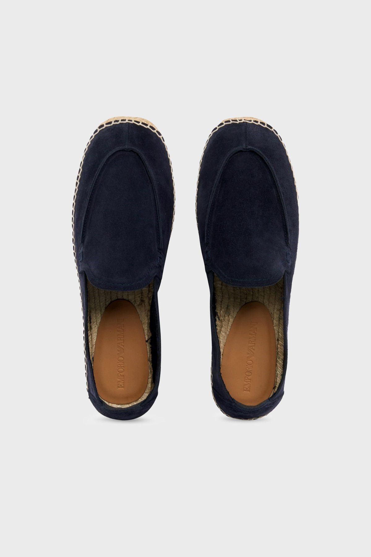 Emporio Armani Emporıo Armani Erkek Kadife Süet Lacivert Sandalet EM005854 AF23967-UB117